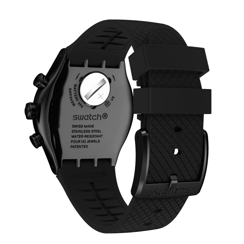 Swatch YVB408 zegarek czarny fashion/modowy Irony pasek - miniatura 4