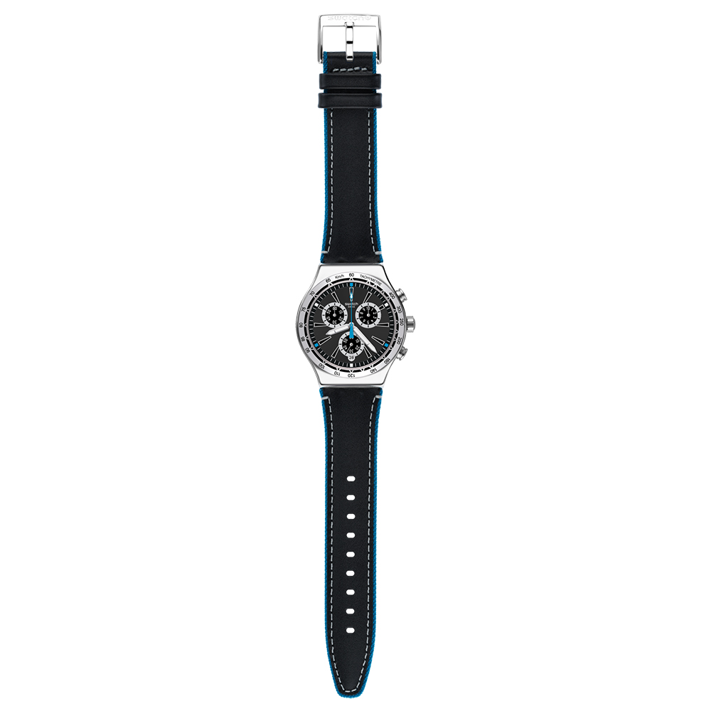 Swatch YVS442 BLUE DETAILS zegarek fashion/modowy Irony Chrono - miniatura 2
