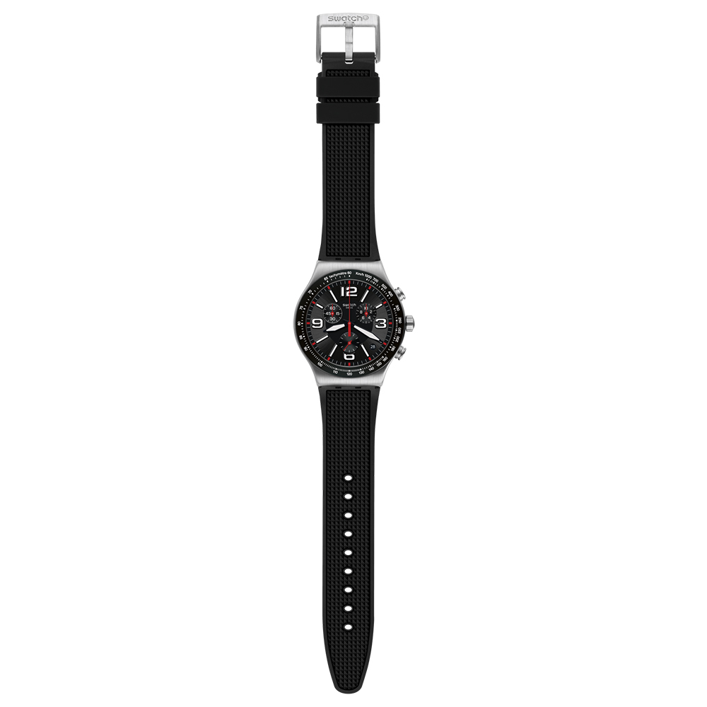 Swatch YVS461 VERY DARK GRID zegarek sportowy Irony Chrono - miniatura 2