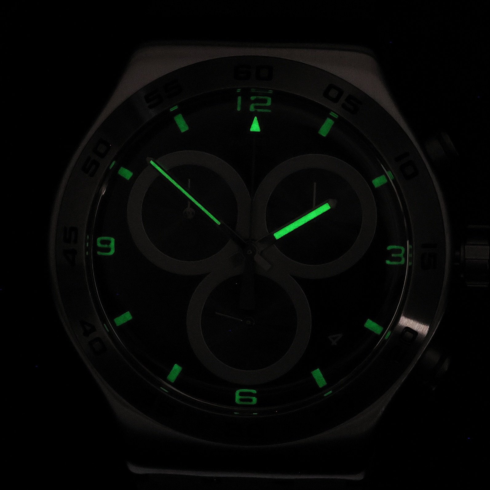 Swatch YVS525 CARBONIC GREEN Irony sportowy zegarek srebrny - miniatura 5