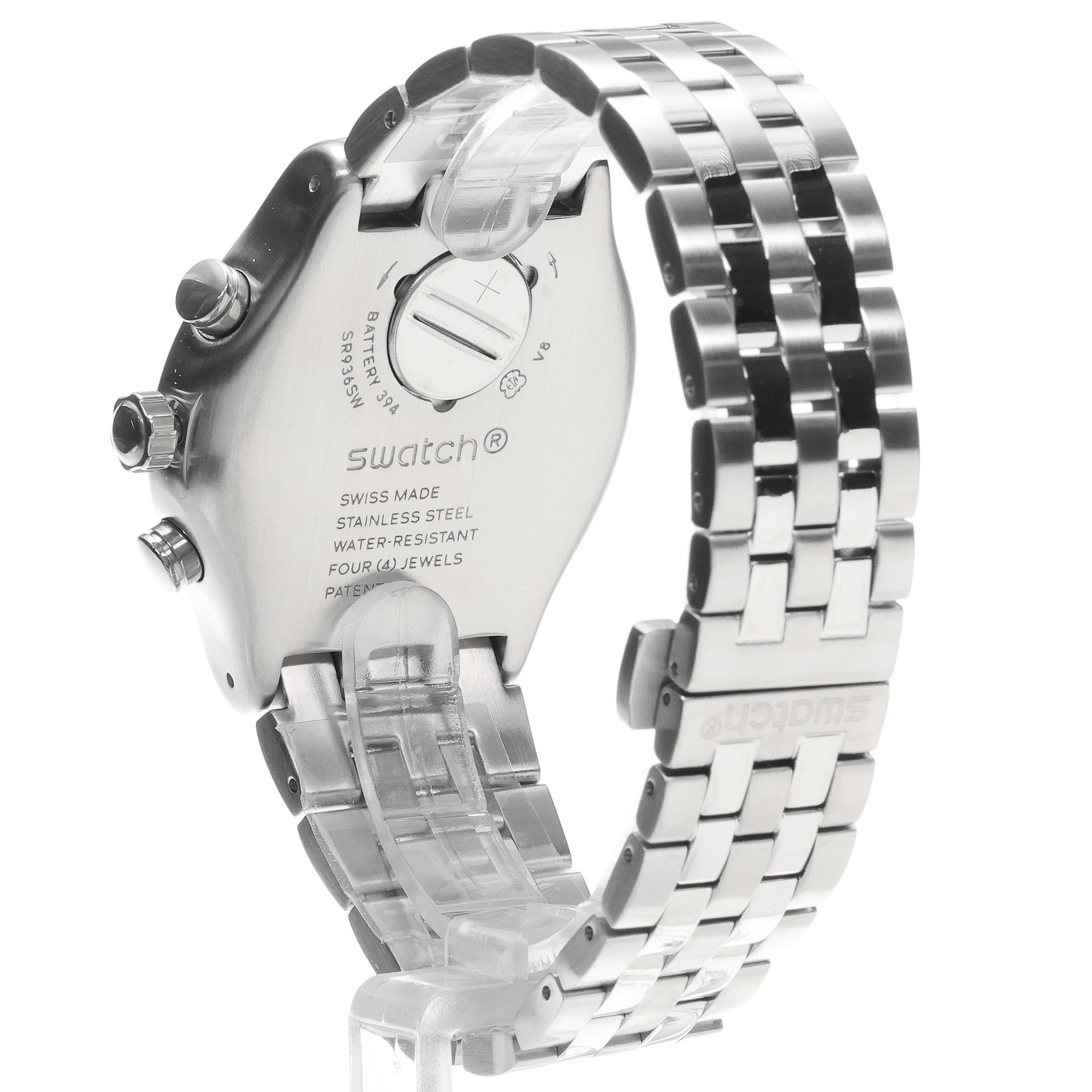 Swatch YVS539G zegarek srebrny sportowy Irony bransoleta - miniatura 4
