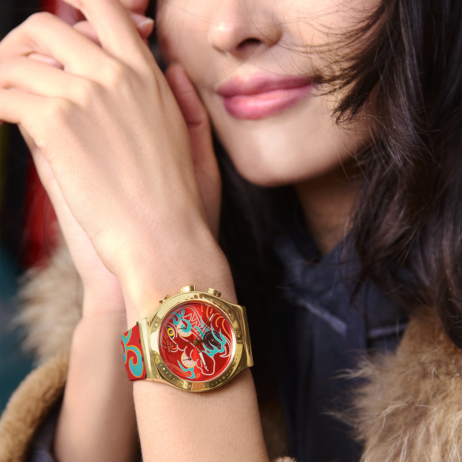 Swatch YVZ100 zegarek męski fashion-modowy Irony Chrono pasek - miniatura 10