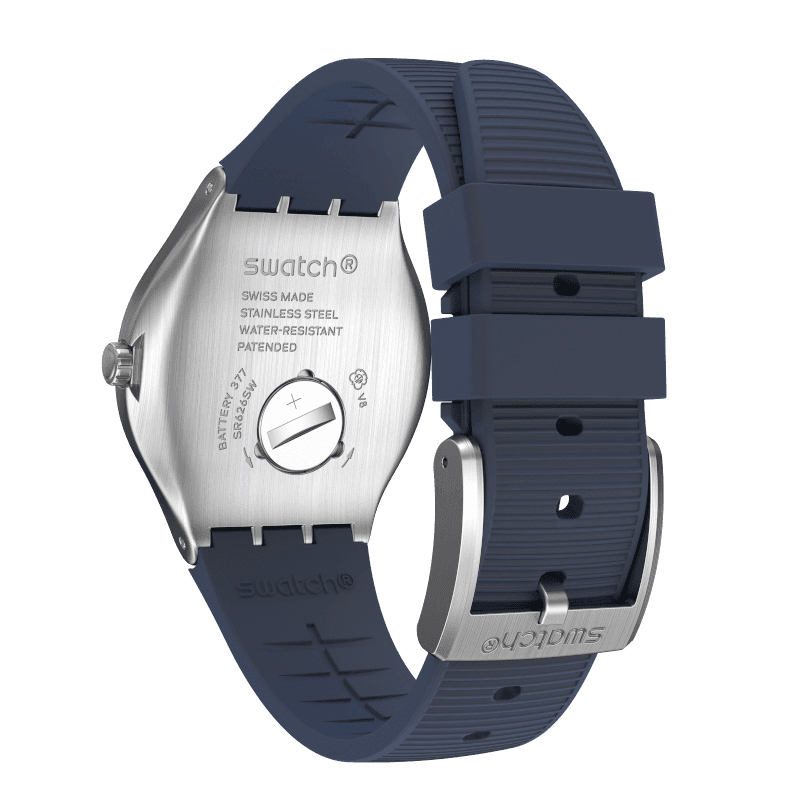 Swatch YWS453 zegarek srebrny klasyczny Irony Big Classic pasek - miniatura 4