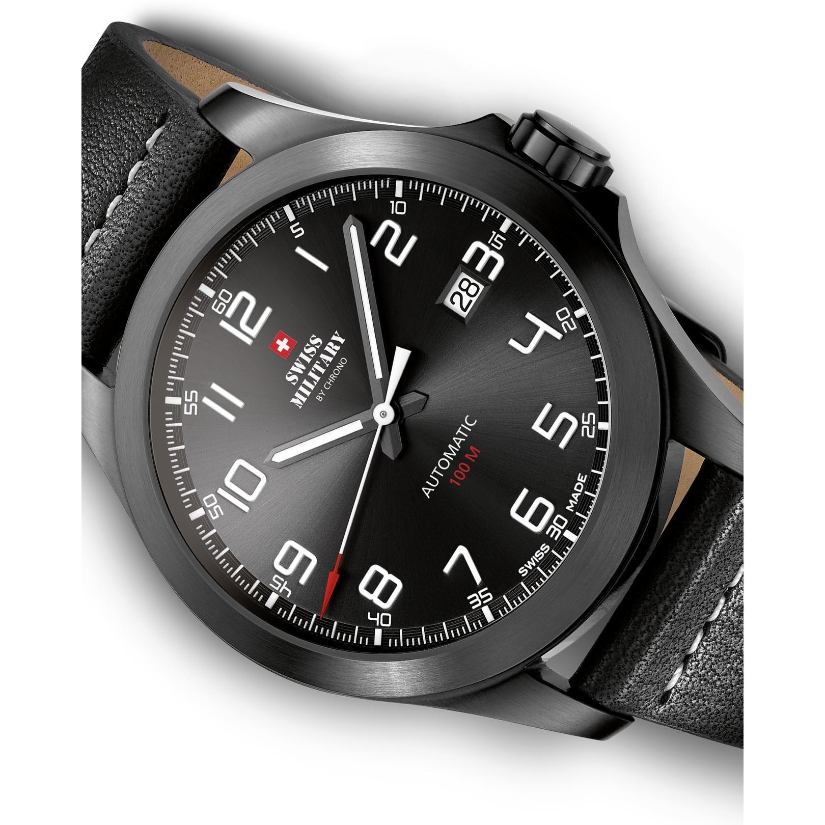 Swiss Military by Chrono SMA3407704 Męskie Swiss Military Automatic zegarek męski klasyczny szafirowe - miniatura 8