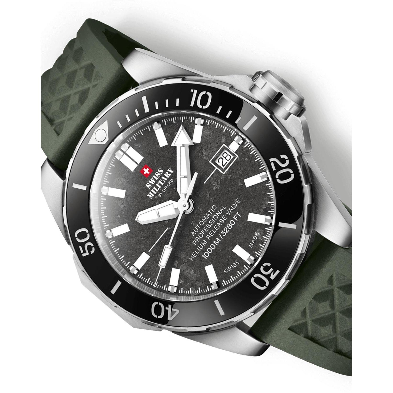Swiss Military by Chrono SMA3409209 zegarek srebrny elegancki Męskie pasek - miniatura 5