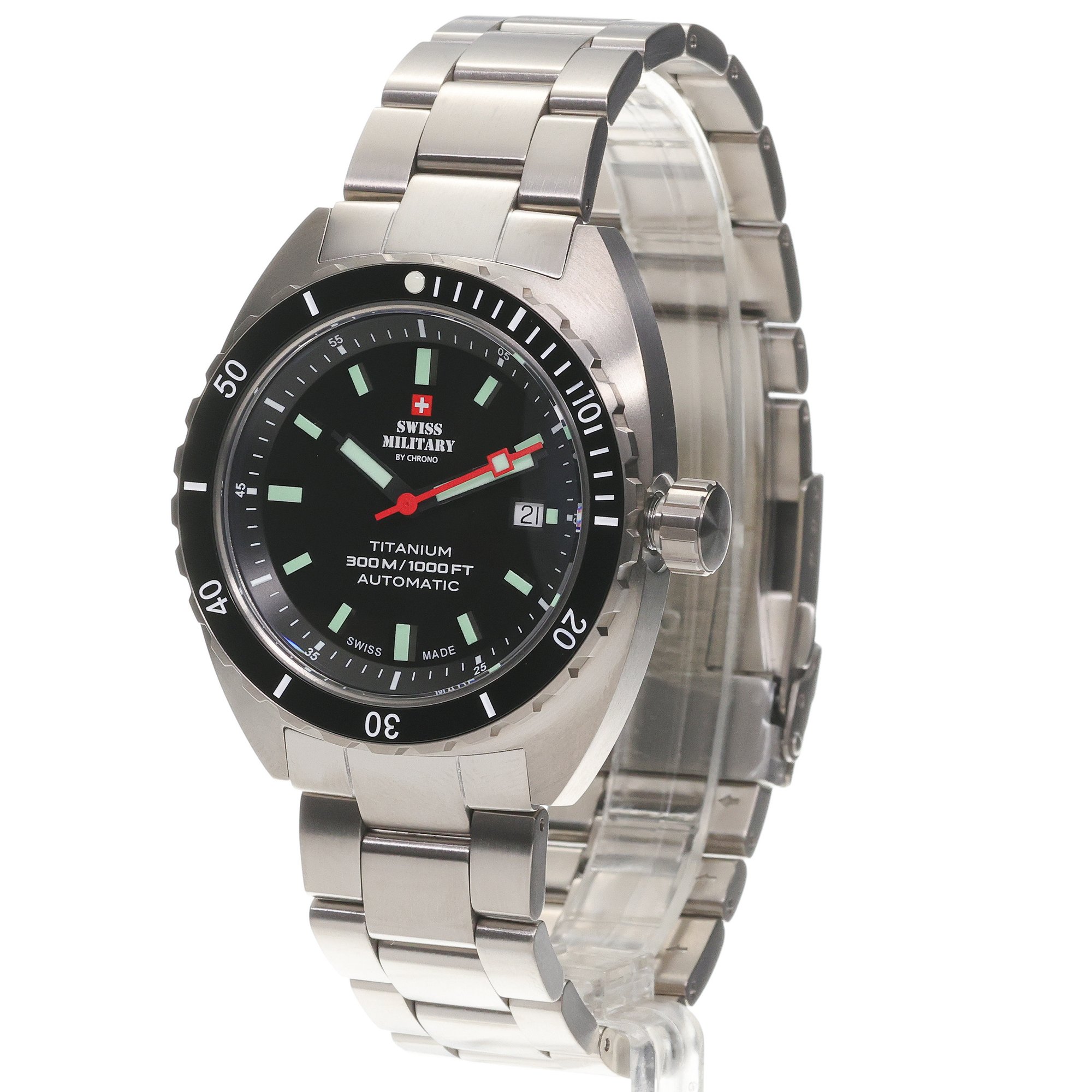 Swiss Military by Chrono SMA3410001 Męskie Swiss Military Titanium 300m Lightweight Outdoor zegarek męski klasyczny szafirowe - miniatura 2
