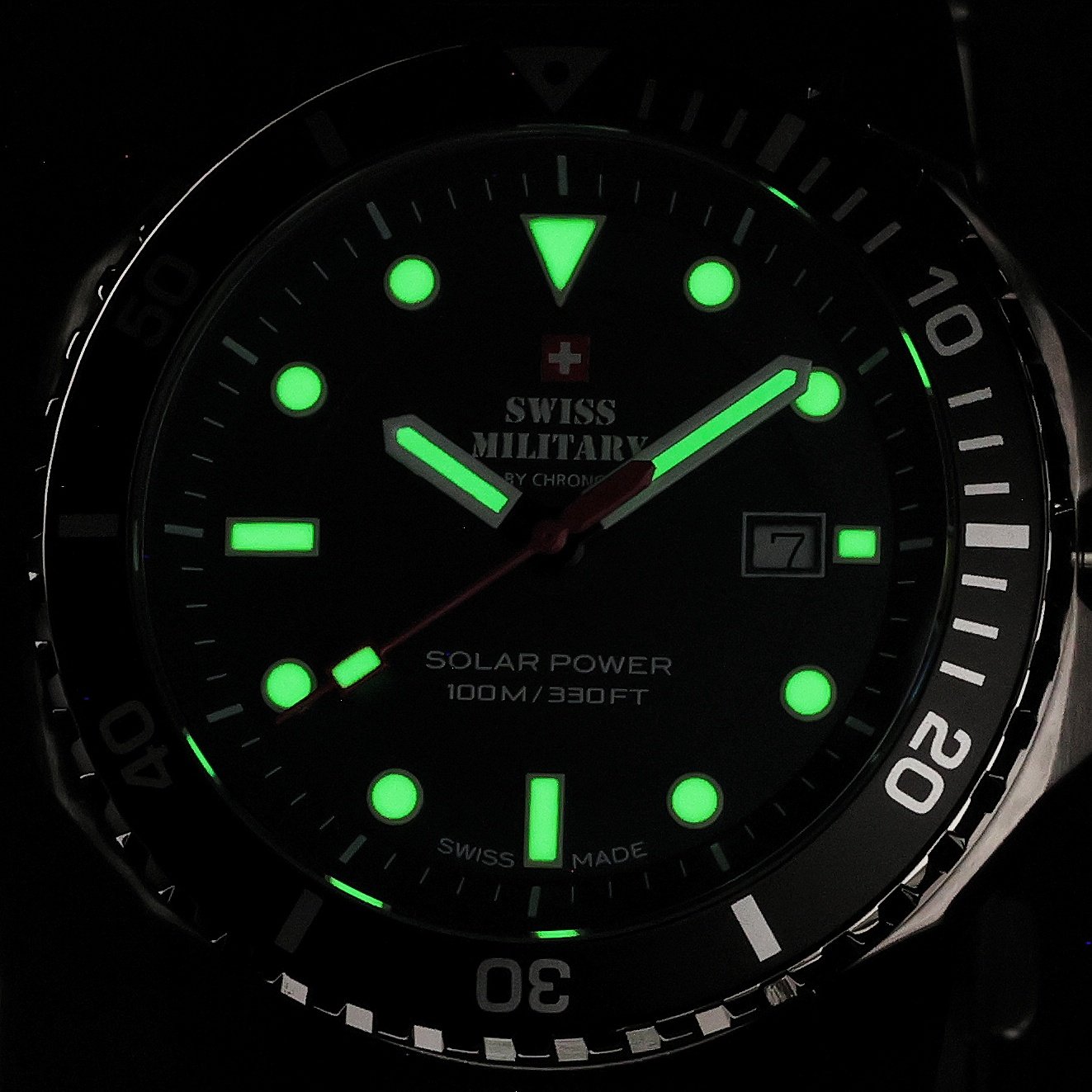 Swiss Military by Chrono SMS3410202 Swiss Military Solar Sports Męskie sportowy zegarek srebrny - miniatura 5