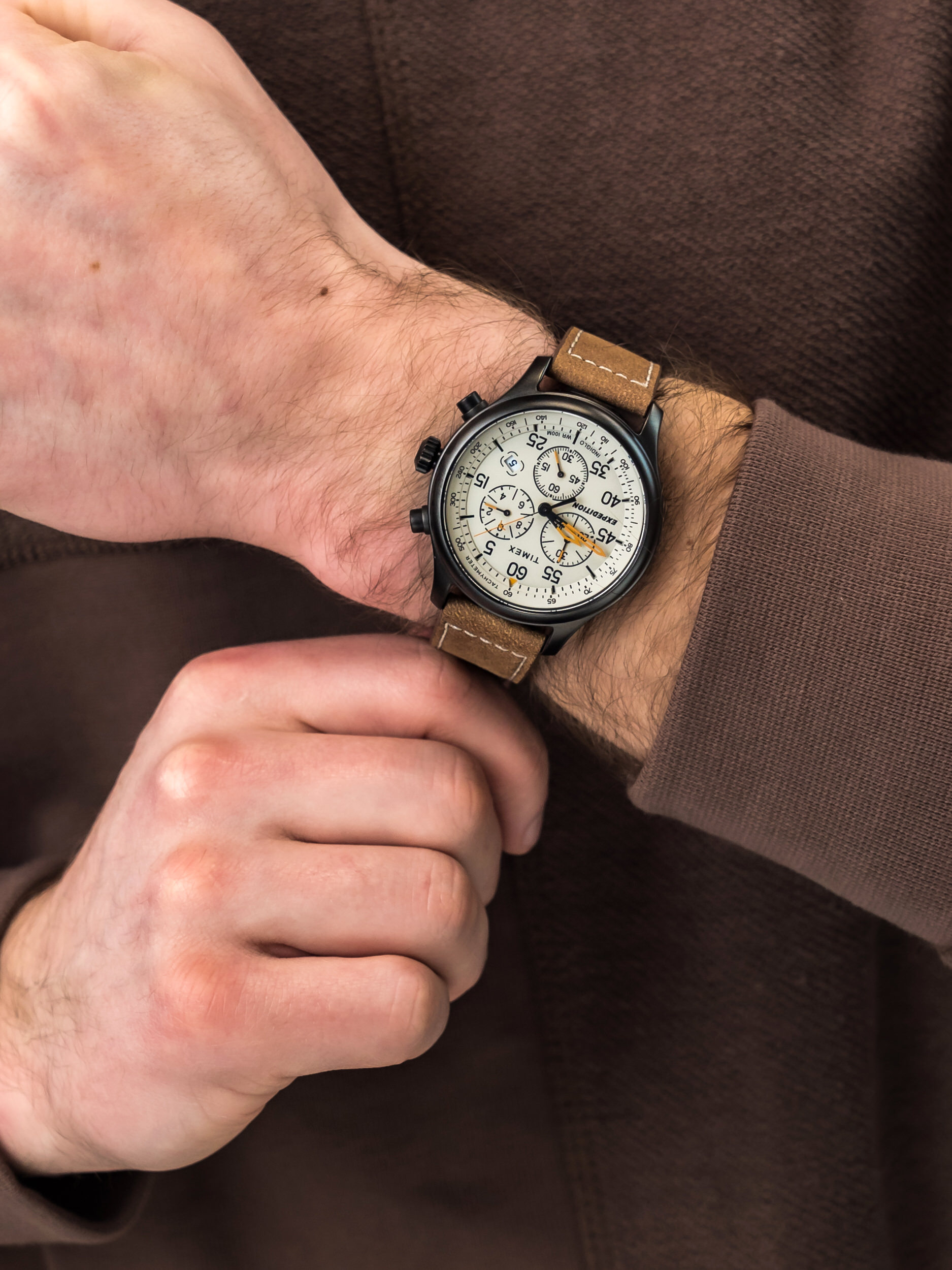 zegarek Timex TW2T73100 Field męski z tachometr Expedition - miniatura 3