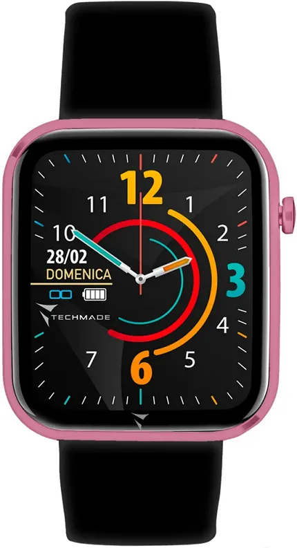 Techmade TM-HAVA-BPK Hava Smartwatch Hava Black Pink - zdjęcie 1