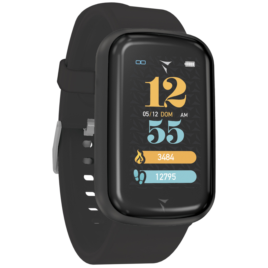 Techmade TM-STEPS-BK Steps Smartwatch Steps Black zegarek męski sportowy z tworzywa sztucznego - miniatura 3