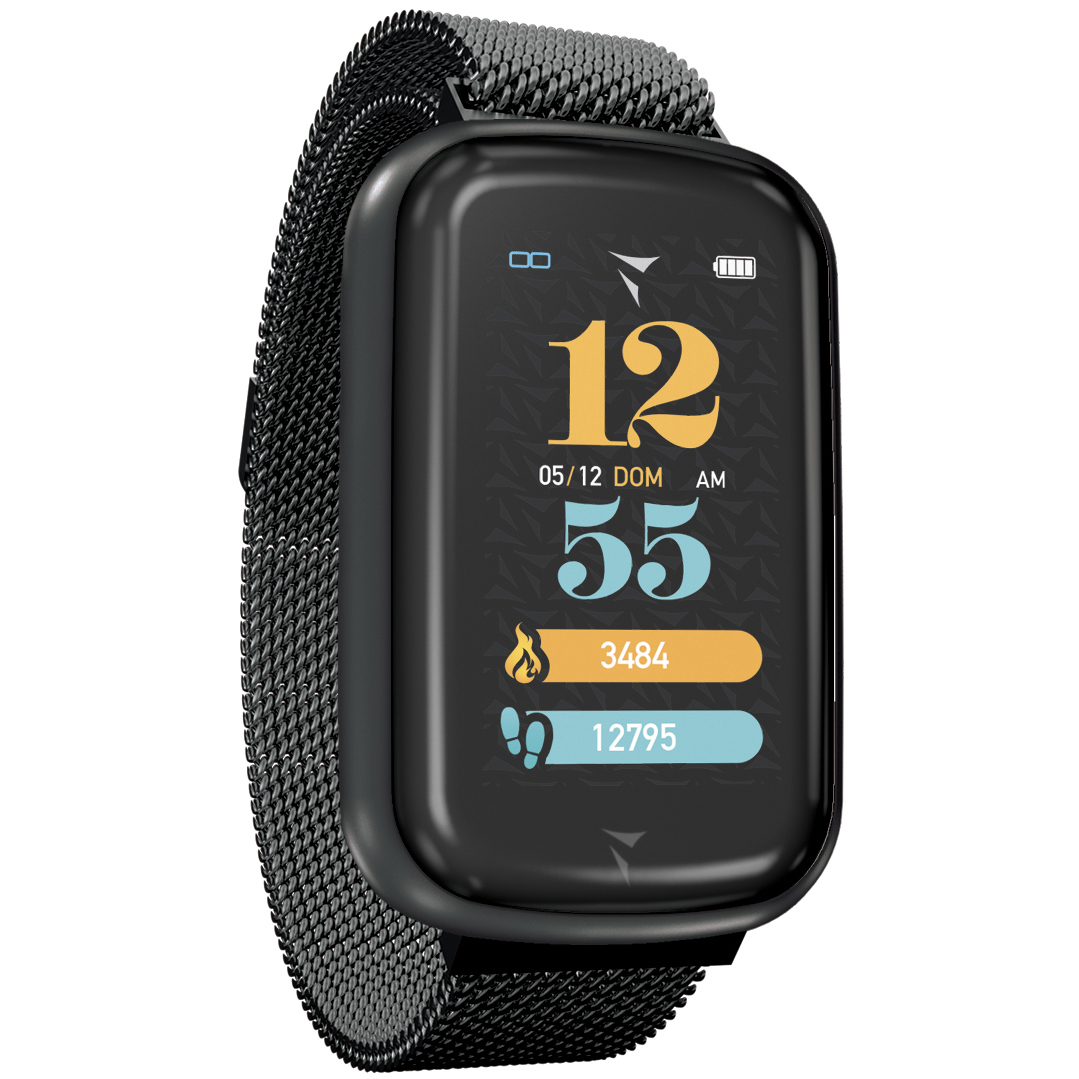 Techmade TM-STEPS-MBK Steps Smartwatch Steps Mesh Black zegarek męski sportowy z tworzywa sztucznego - miniatura 3