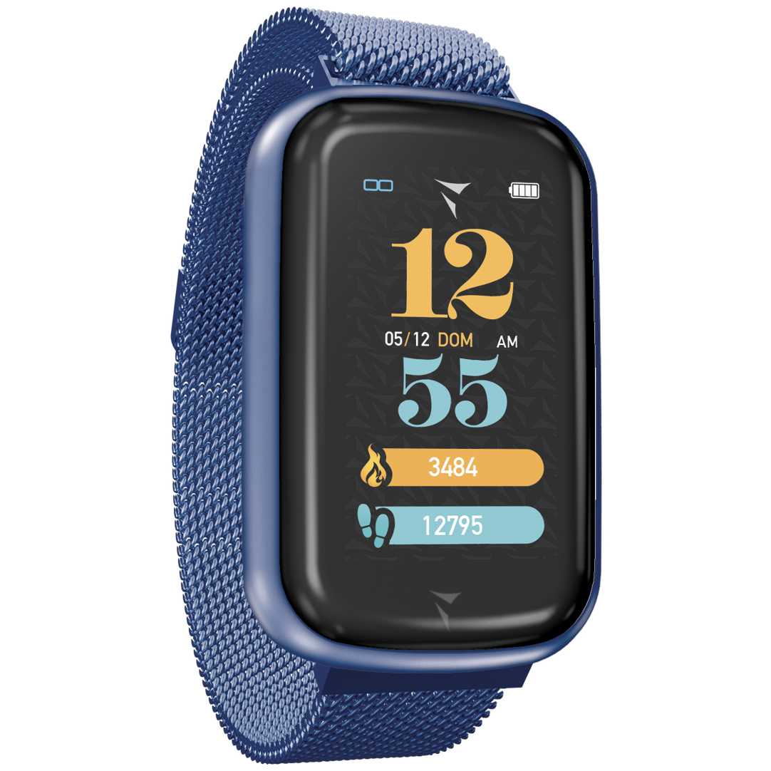 Techmade TM-STEPS-MBL Steps Smartwatch Steps Mesh Blue zegarek męski sportowy z tworzywa sztucznego - miniatura 3