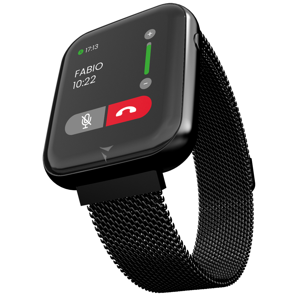 Techmade TM-TALK-MBK Talk Smartwatch Talk Mesh Black zegarek męski sportowy z tworzywa sztucznego