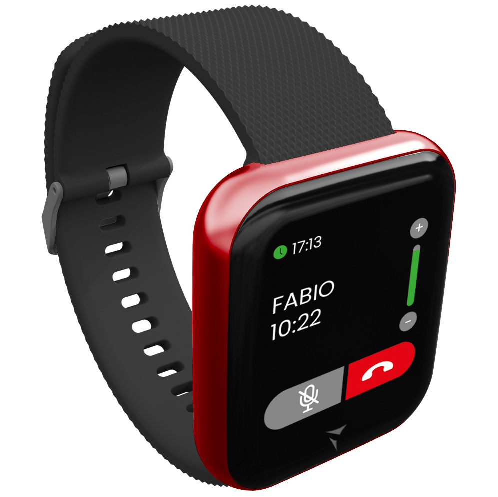 Techmade TM-TALK-RED Smartwatch Talk Black Red Talk sportowy zegarek czerwony - miniatura 5