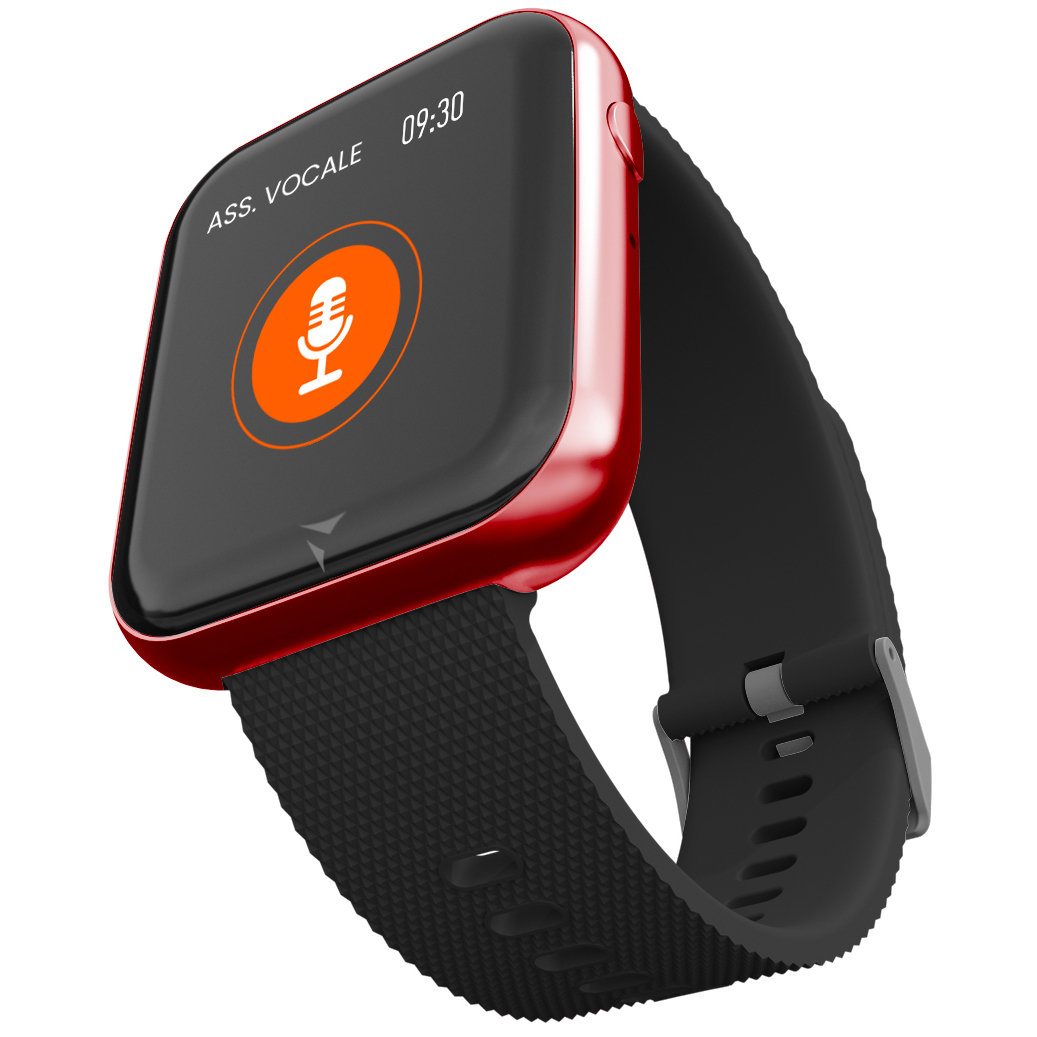 Techmade TM-TALK-RED Talk Smartwatch Talk Black Red zegarek damski sportowy z tworzywa sztucznego - miniatura 4