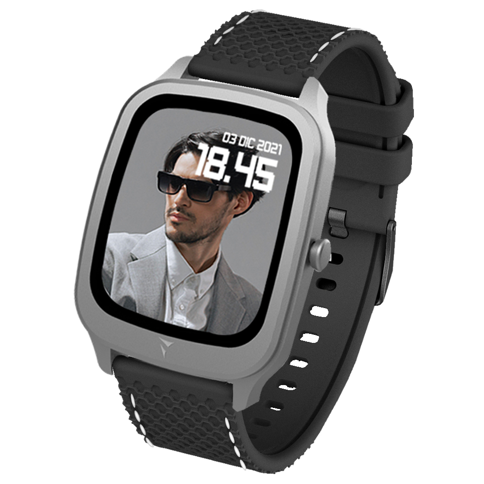 Techmade TM-VISIONS-BKSW zegarek srebrny sportowy Vision pasek