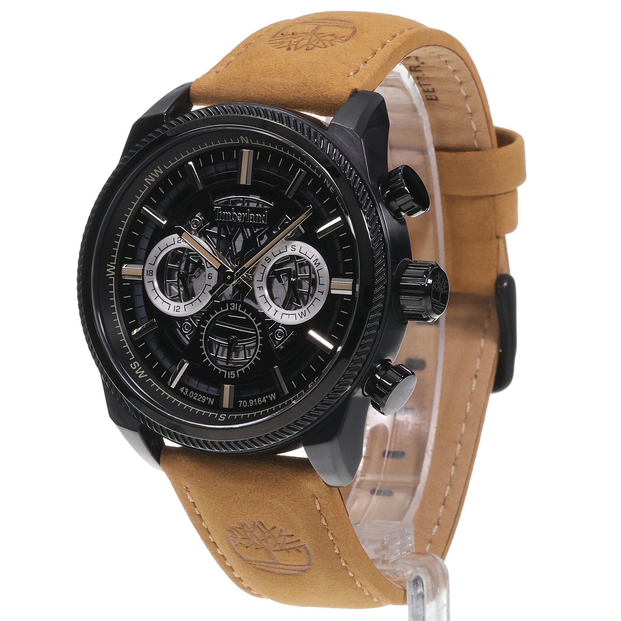 Timberland TBLTDWGF2200706 zegarek czarny klasyczny Hadlock pasek - miniatura 2