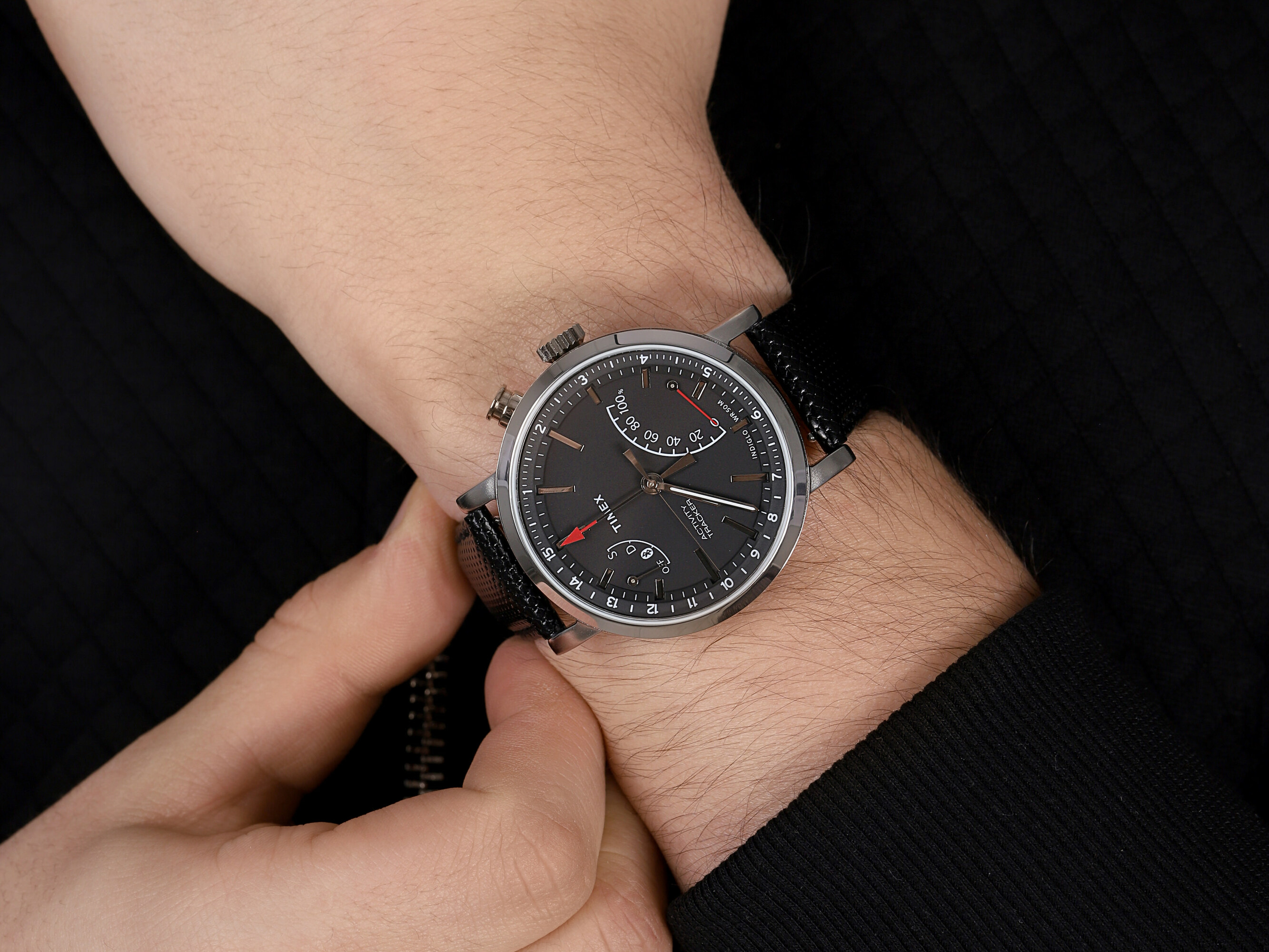 Timex TW2P81700 smartwatch srebrny klasyczny Intelligent Quartz pasek - miniatura 4