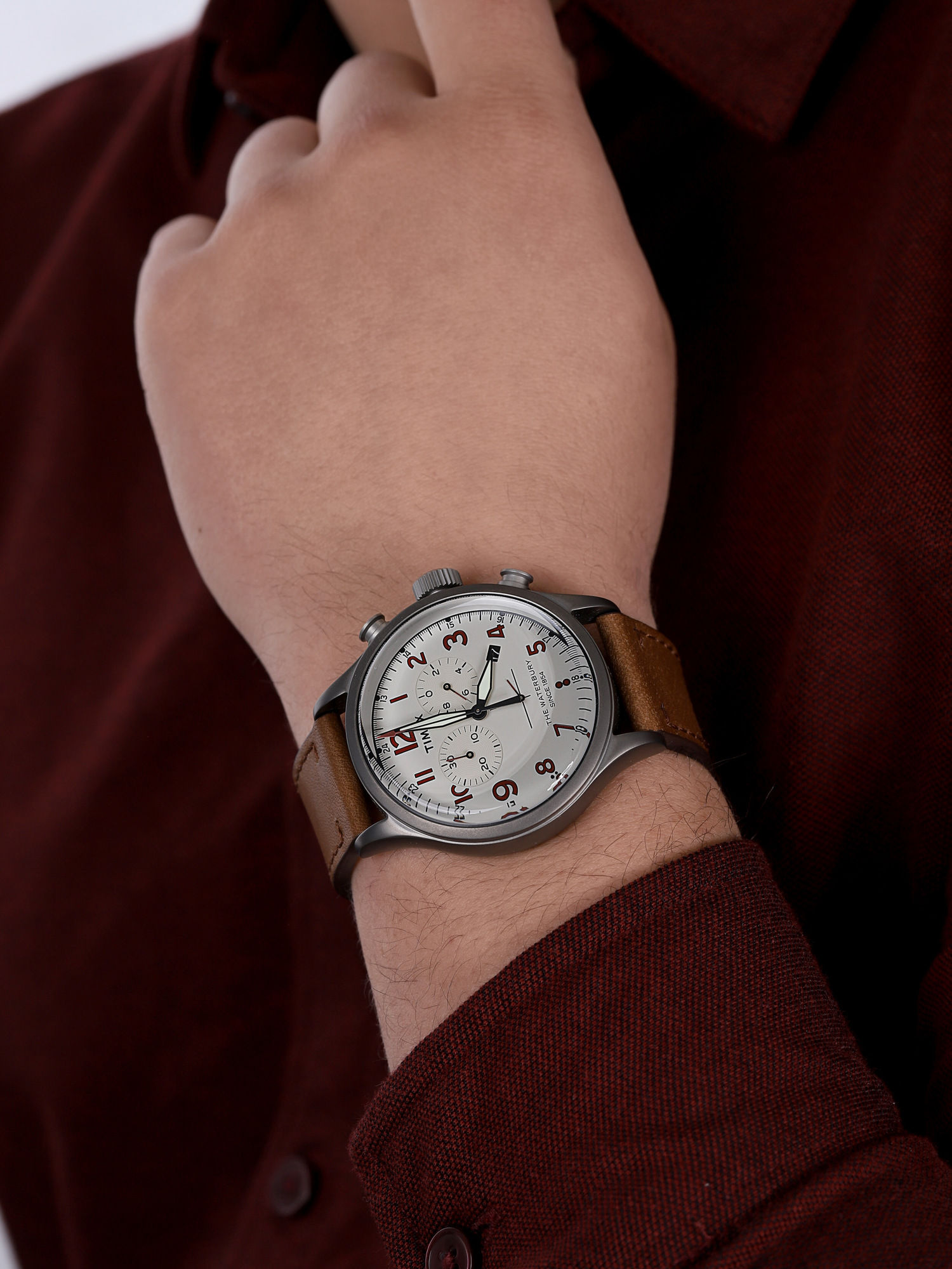 Timex TW2R38300 zegarek szary klasyczny Waterbury pasek