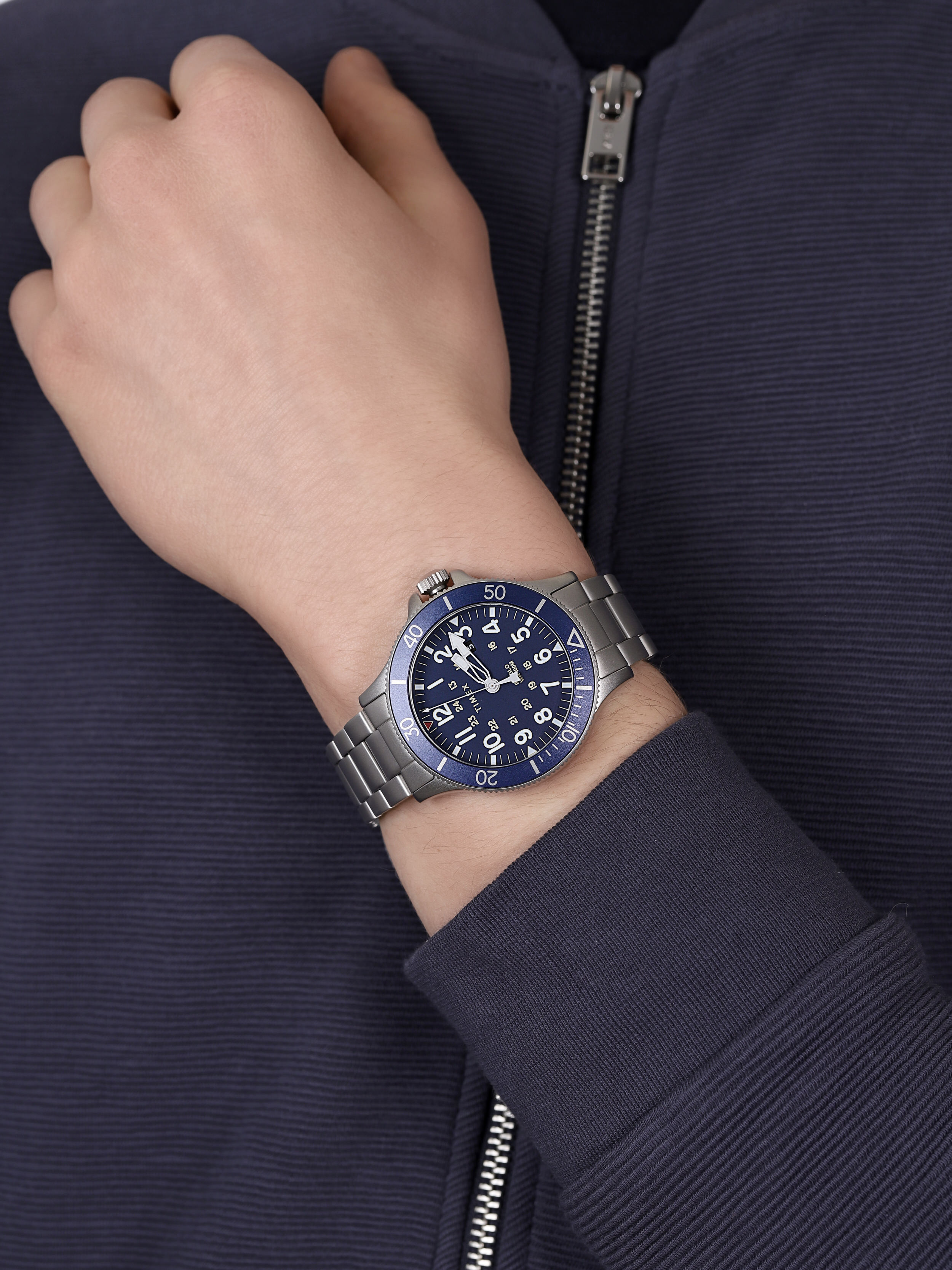 Timex TW2R46000 zegarek srebrny elegancki Weekender bransoleta - miniatura 3