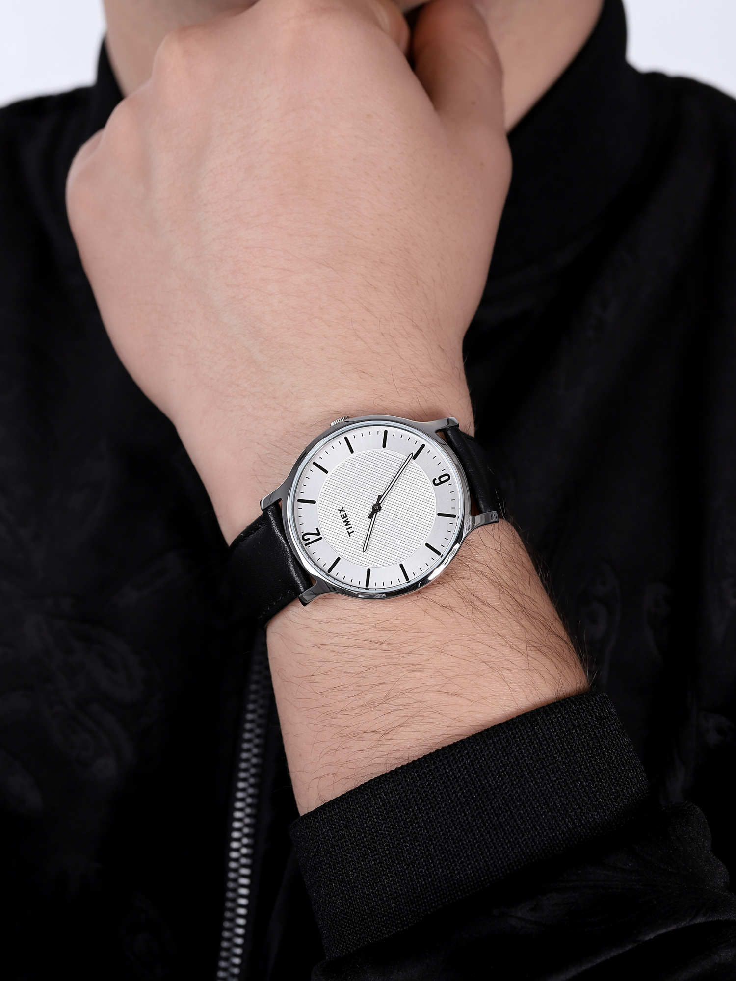 Timex TW2R50000 zegarek srebrny klasyczny Metropolitan pasek