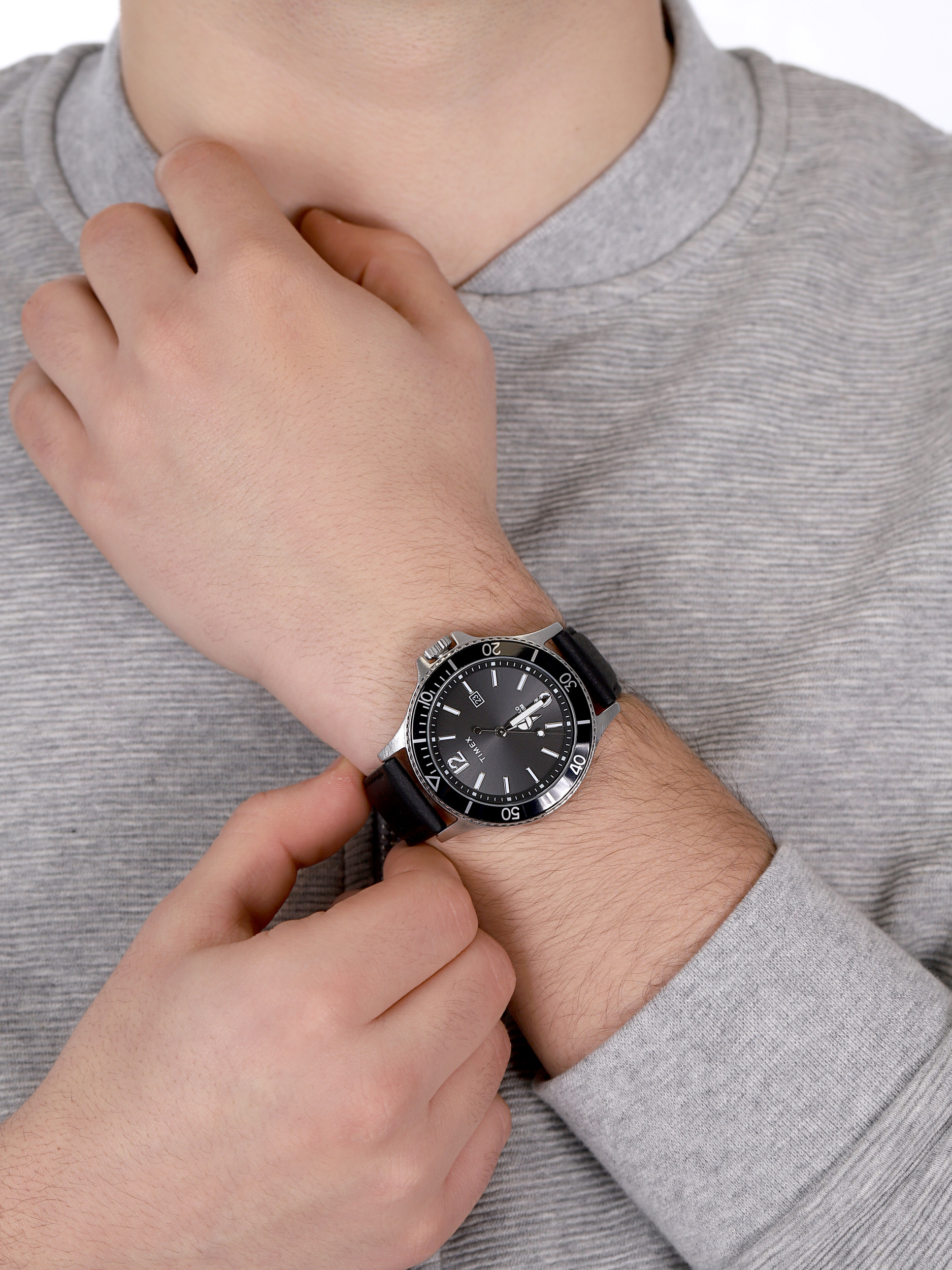 Timex TW2R64400 zegarek srebrny fashion/modowy Harborside pasek - miniatura 3