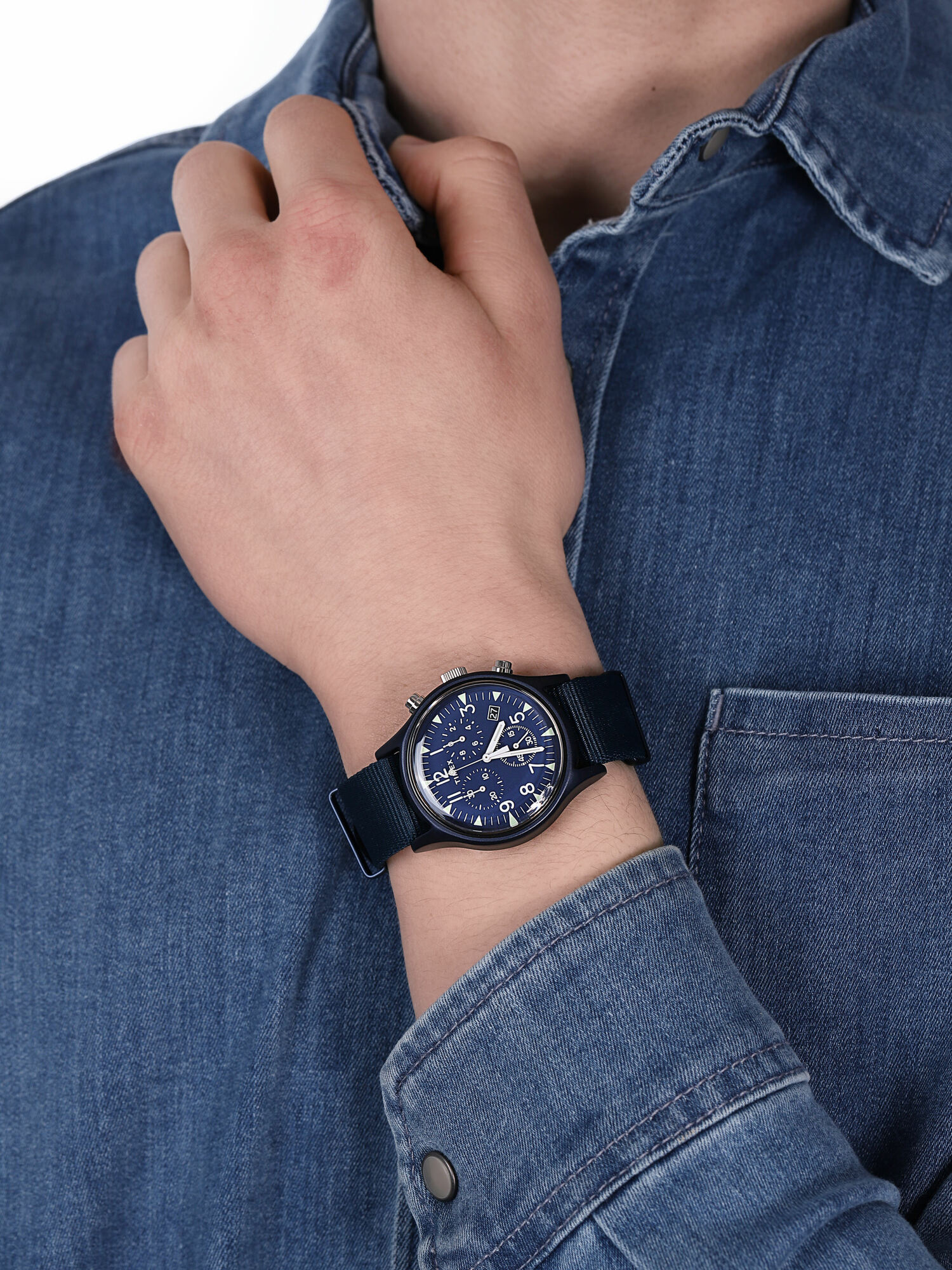 Timex TW2R67600 zegarek niebieski fashion/modowy MK1 pasek - miniatura 3