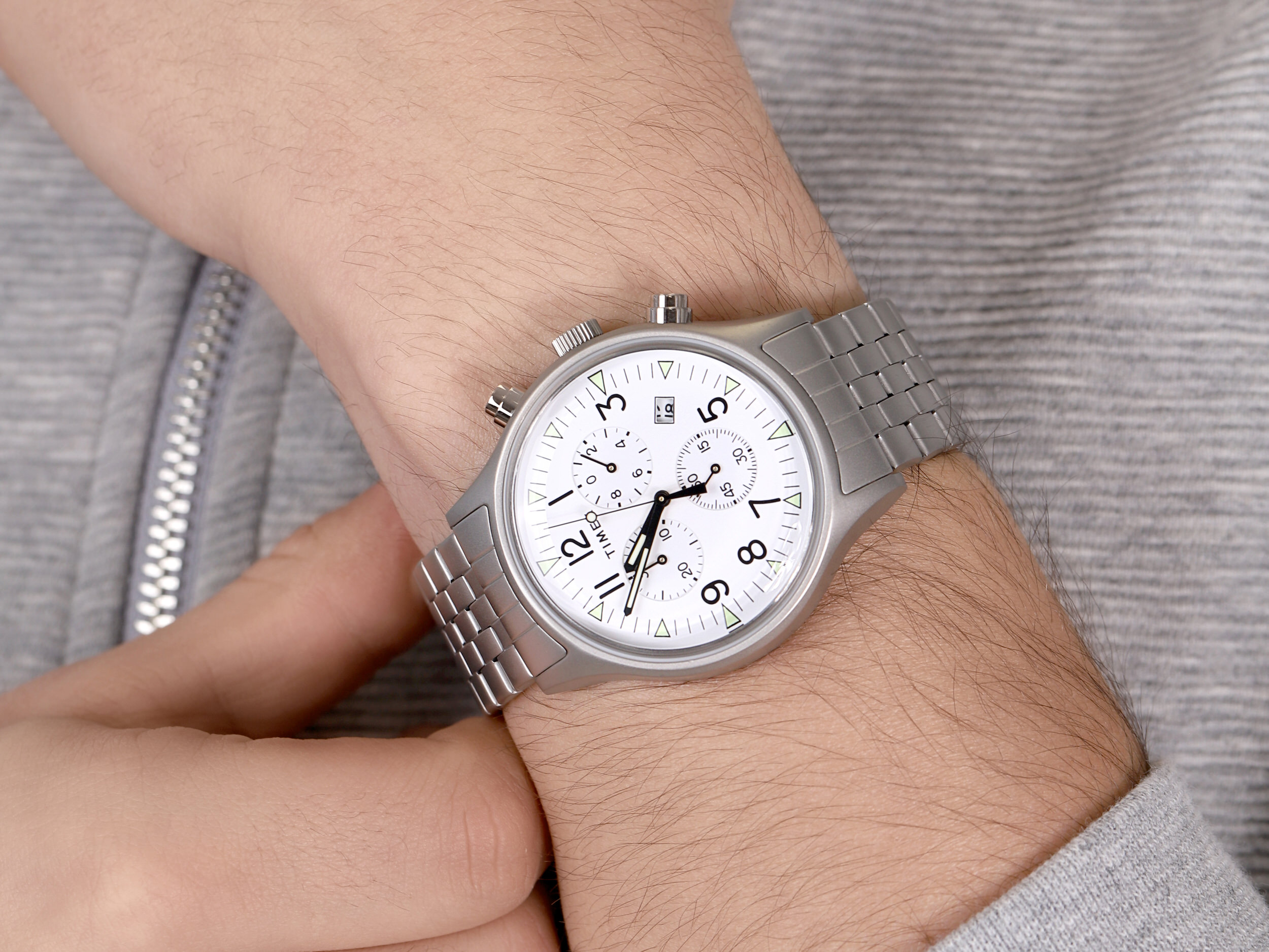 Timex TW2R68900 zegarek srebrny fashion/modowy MK1 bransoleta - miniatura 4