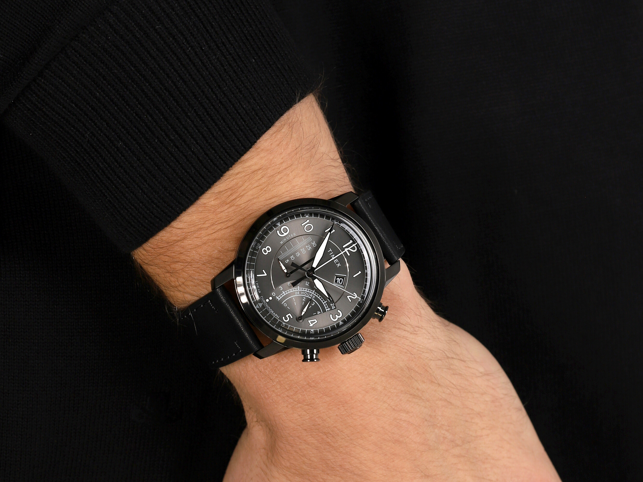 Timex TW2R69000 Linear IQ Chronograph zegarek fashion/modowy Intelligent Quartz - miniatura 4