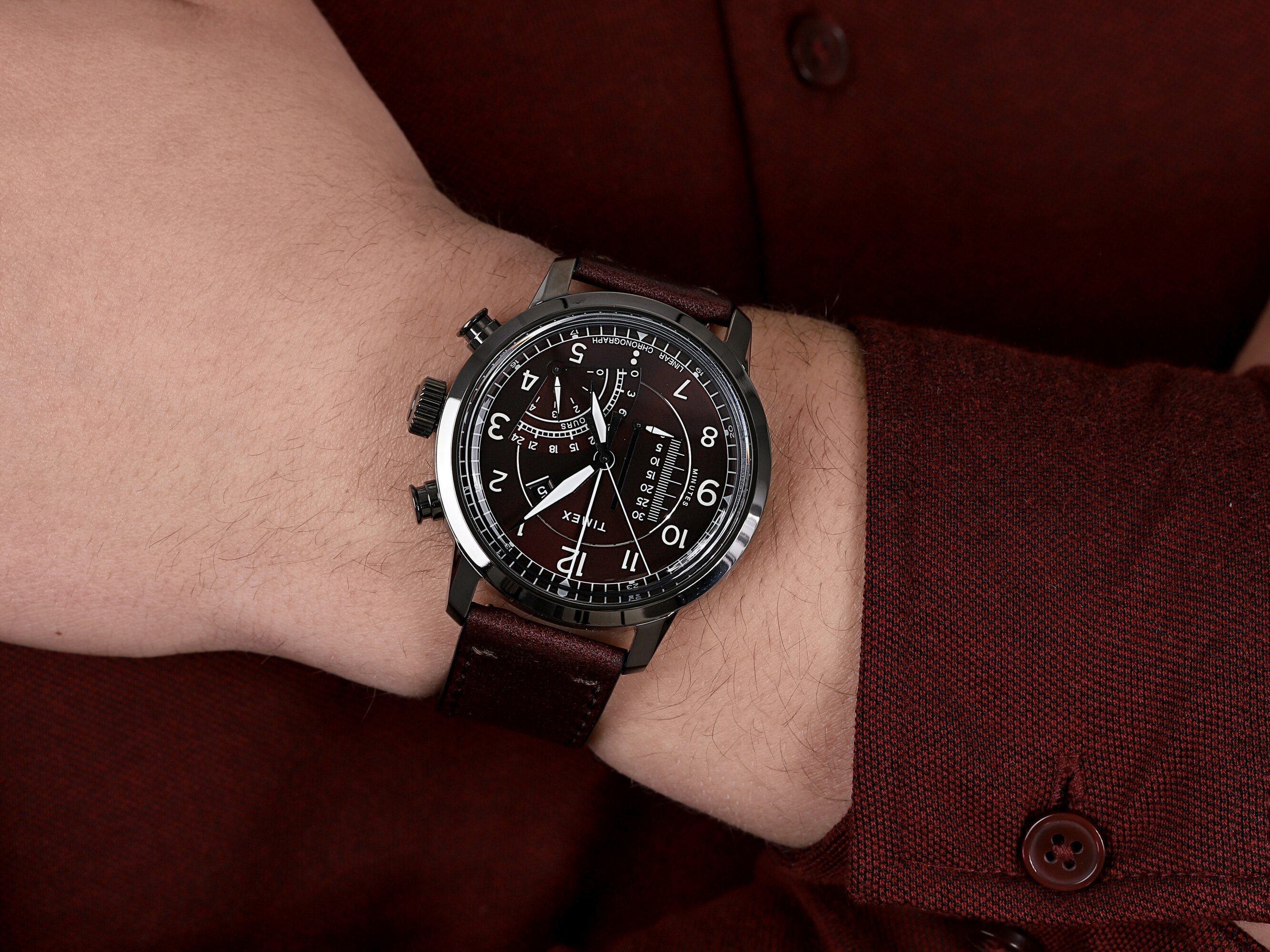 Timex TW2R69200 Linear IQ Chronograph zegarek fashion/modowy Intelligent Quartz - miniatura 4