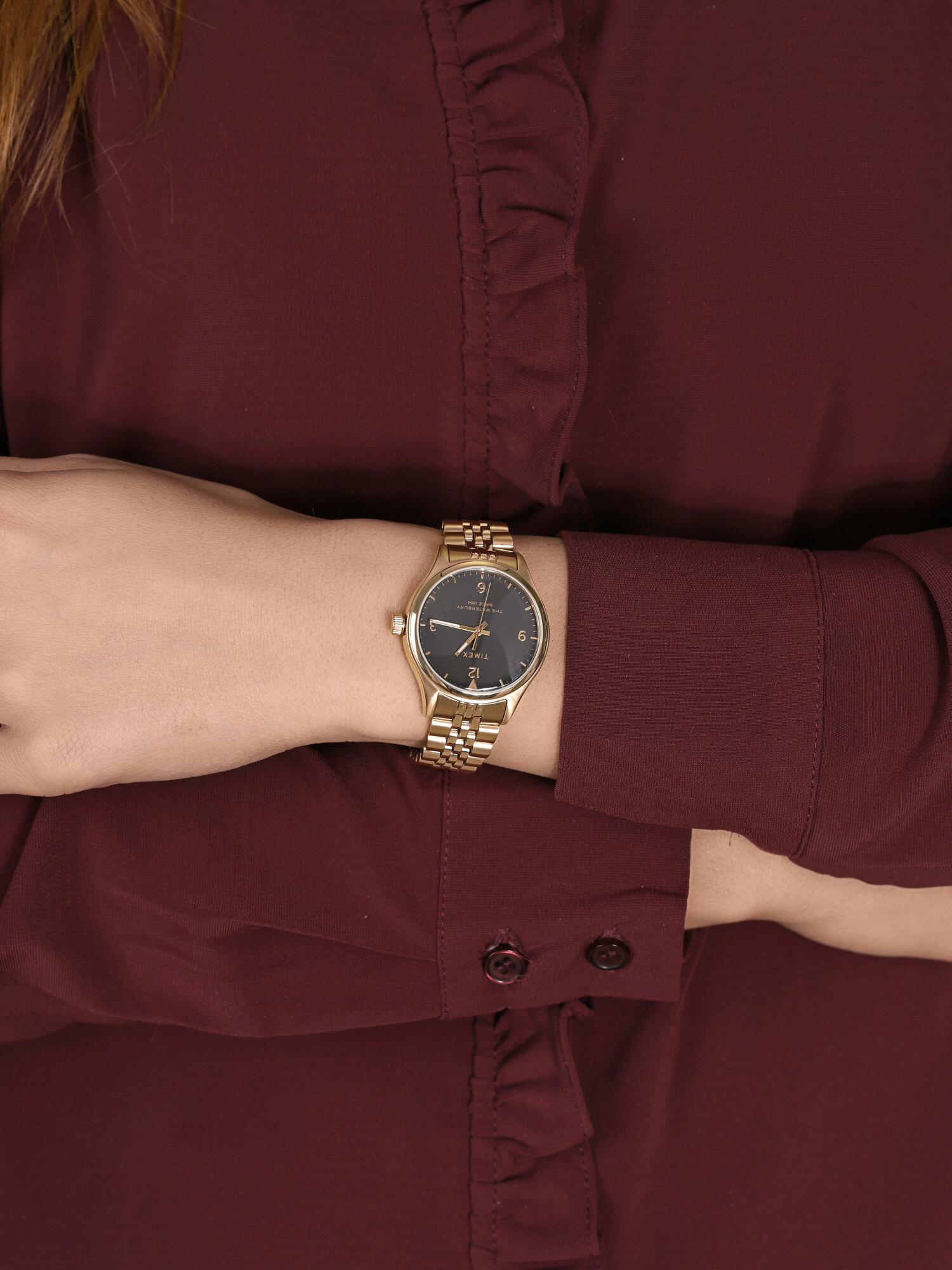 Timex TW2R69300 zegarek złoty fashion/modowy Waterbury bransoleta