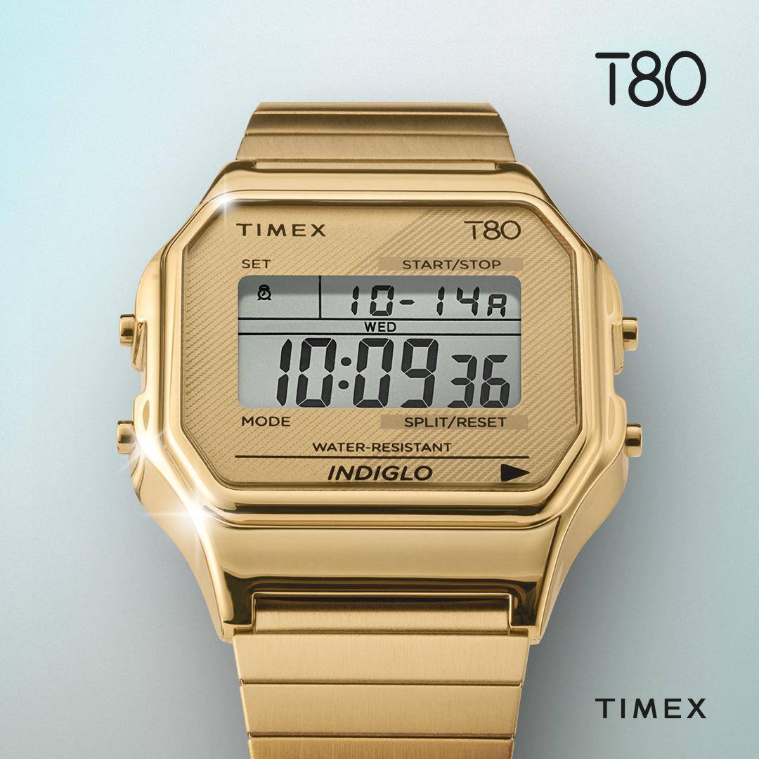 Timex TW2R79000 zegarek damski retro T80 bransoleta
