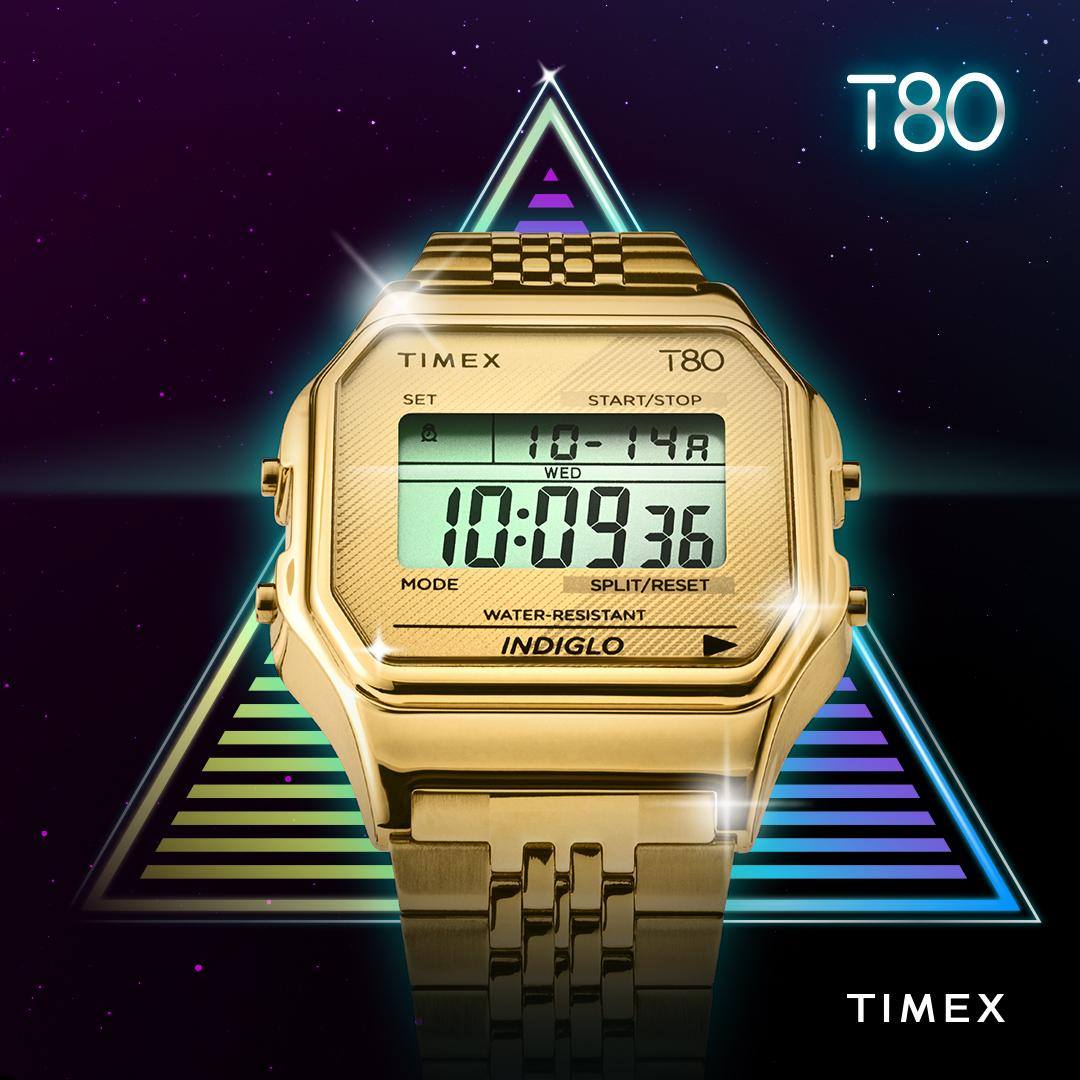 Timex TW2R79200 zegarek damski T80 złoty