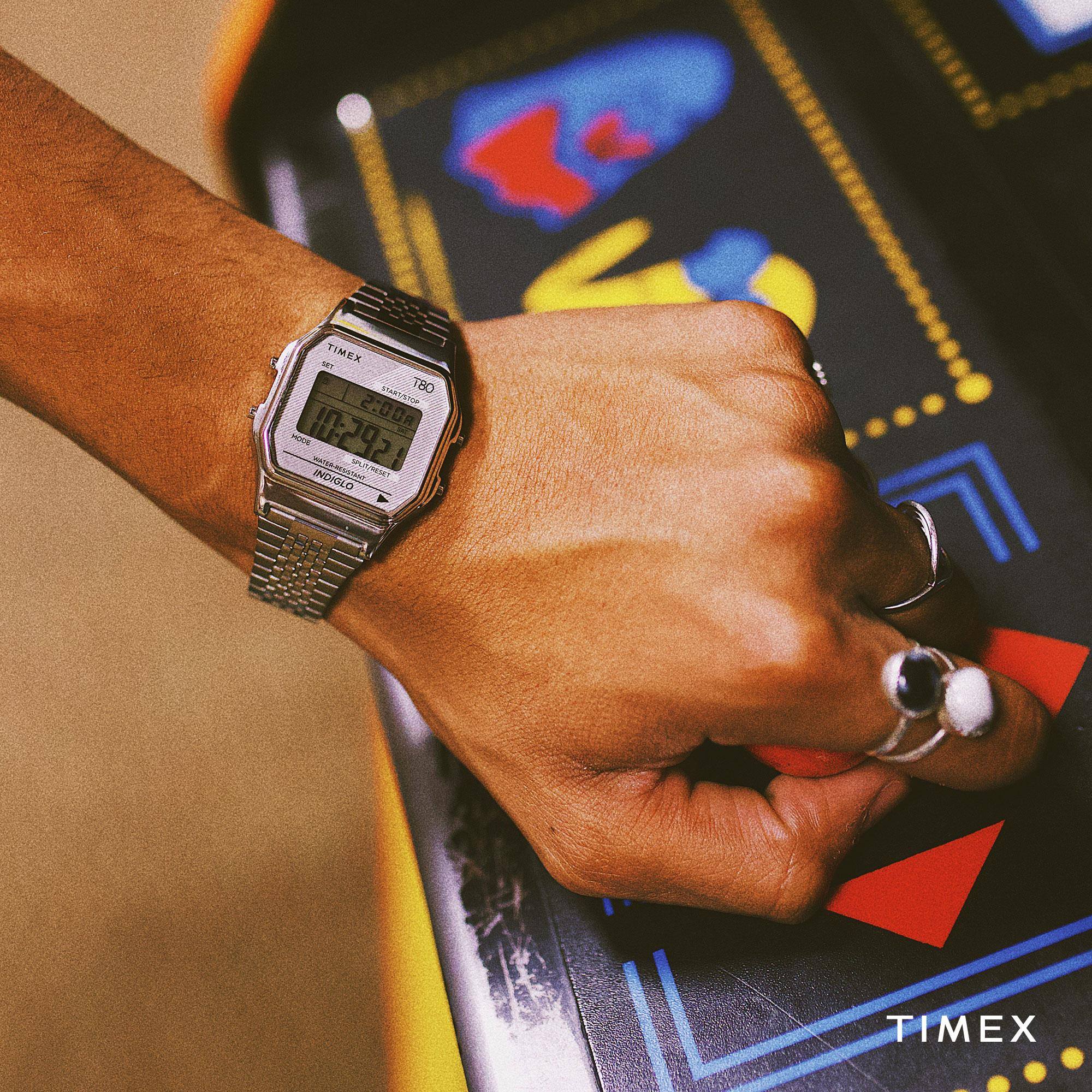 Timex TW2R79300 Timex Lab Archive T80 retro zegarek srebrny - miniatura 9
