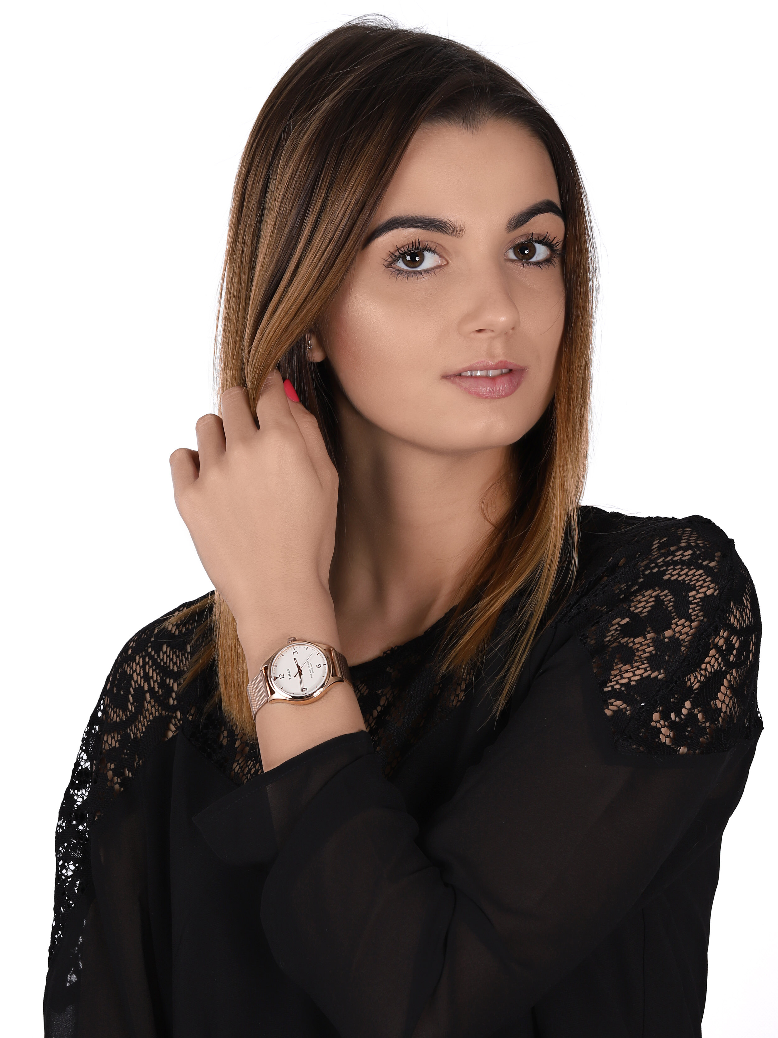 Timex TW2T36200 The Waterbury Waterbury fashion/modowy zegarek różowe złoto