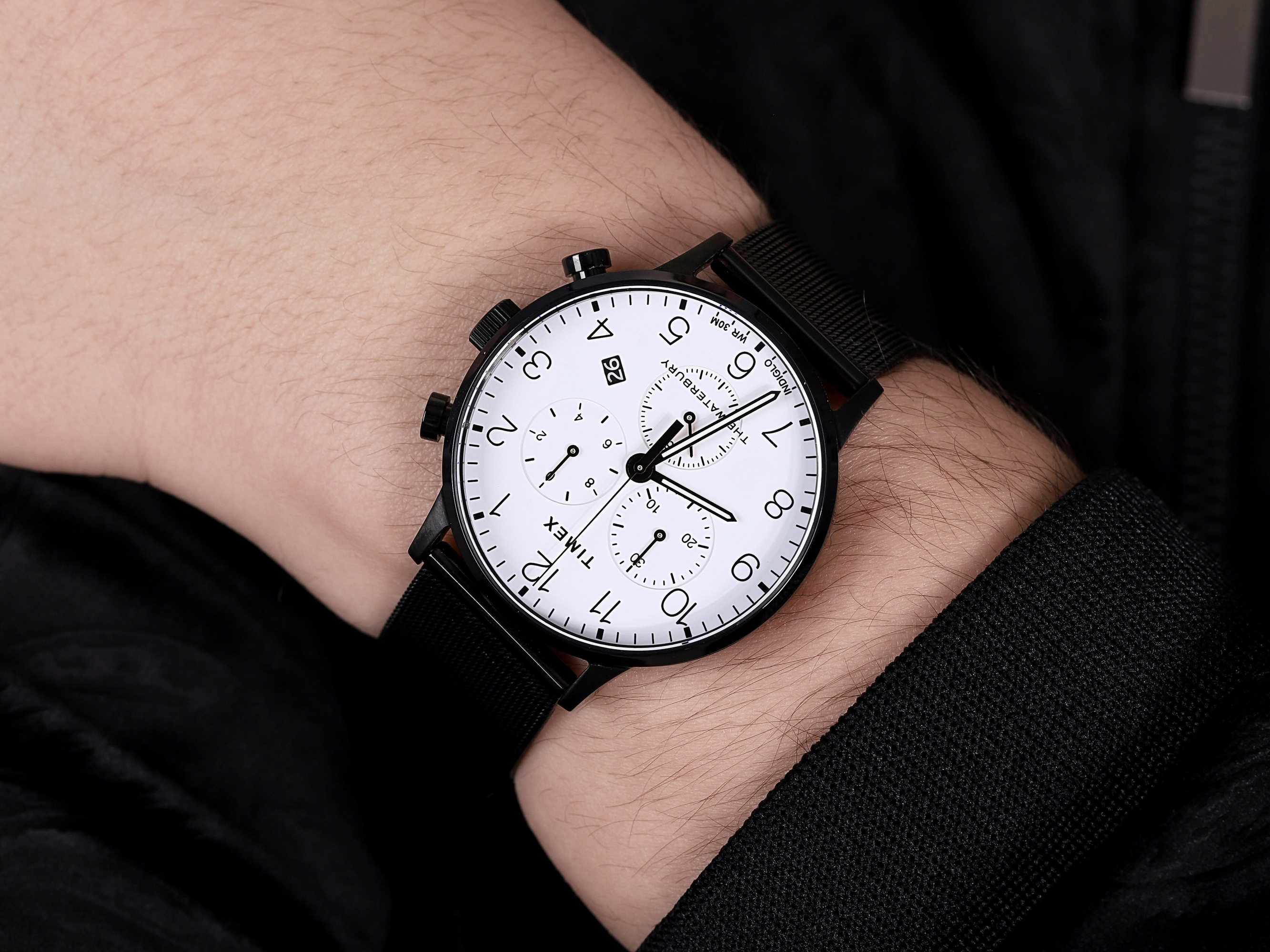 Timex TW2T36800 zegarek czarny fashion/modowy Waterbury bransoleta - miniatura 4
