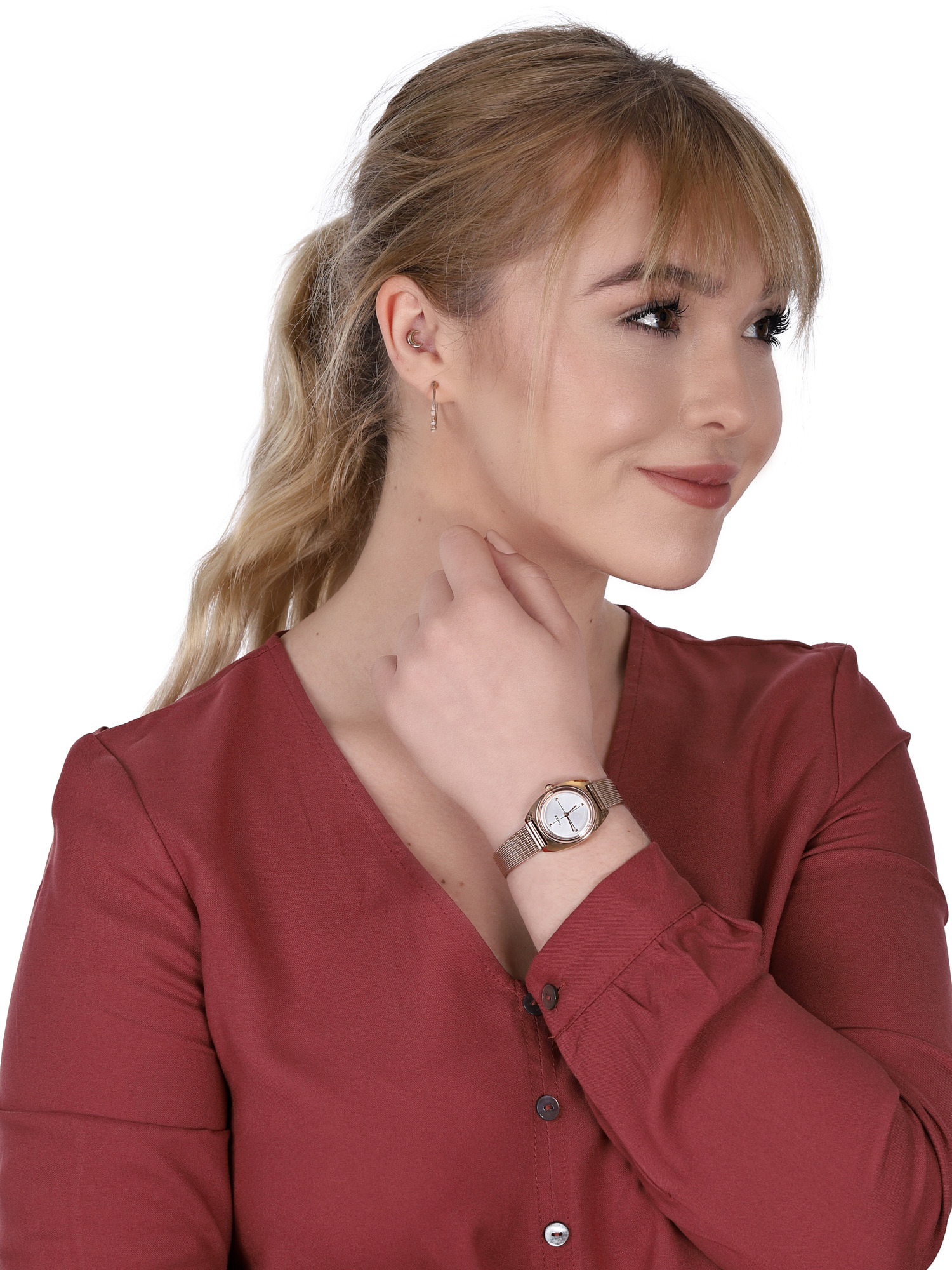 Timex TW2T37800 zegarek damski Milano różowe złoto - miniatura 2