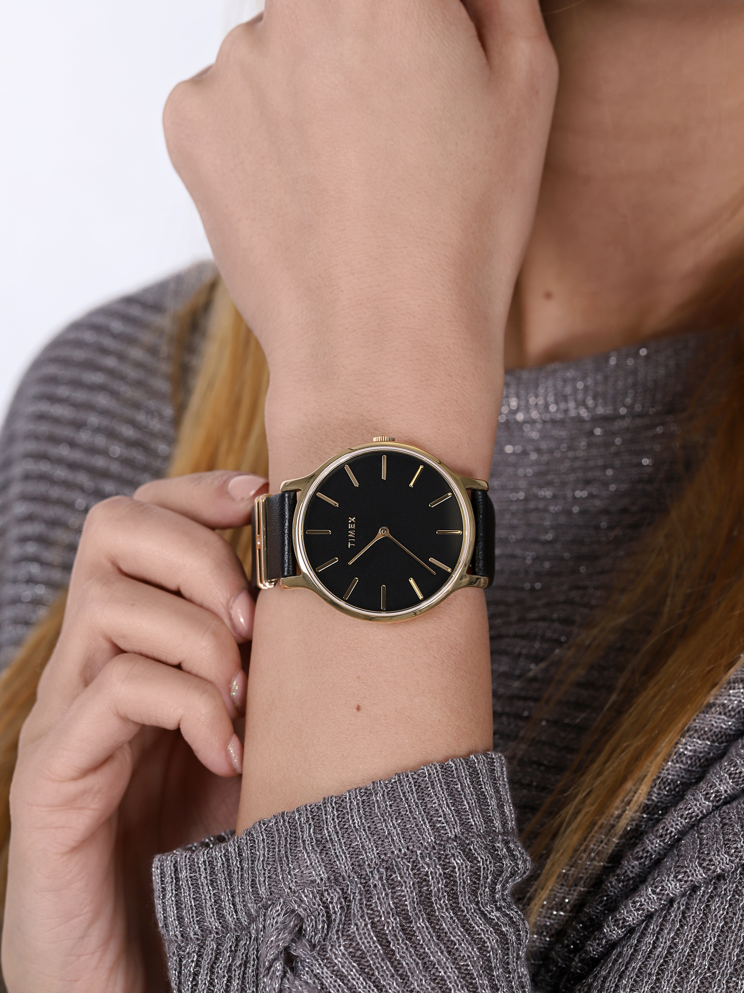 Timex TW2T45300 Transcend Transcend fashion/modowy zegarek złoty