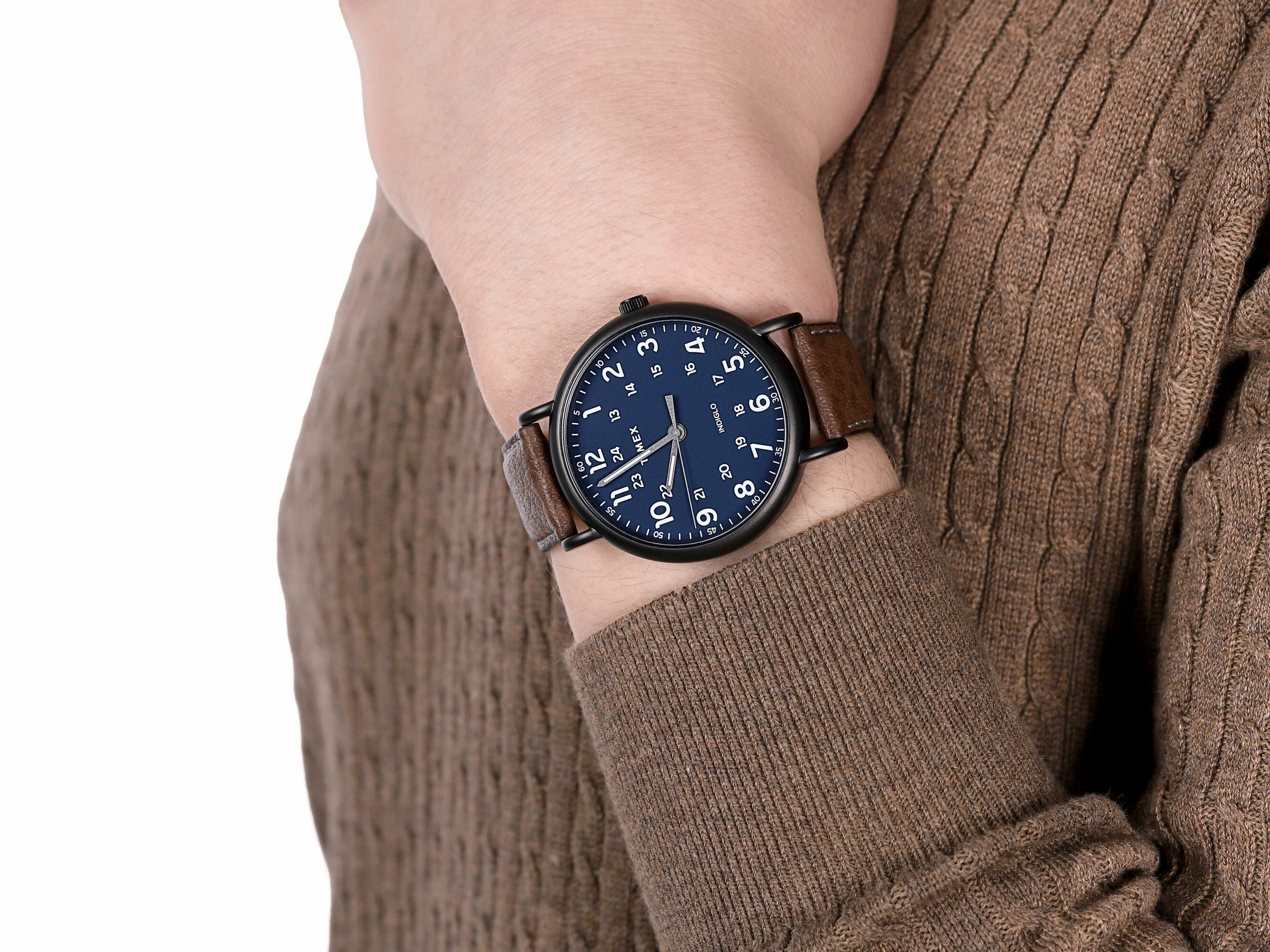 Timex TW2T73200 zegarek czarny klasyczny Weekender pasek - miniatura 4