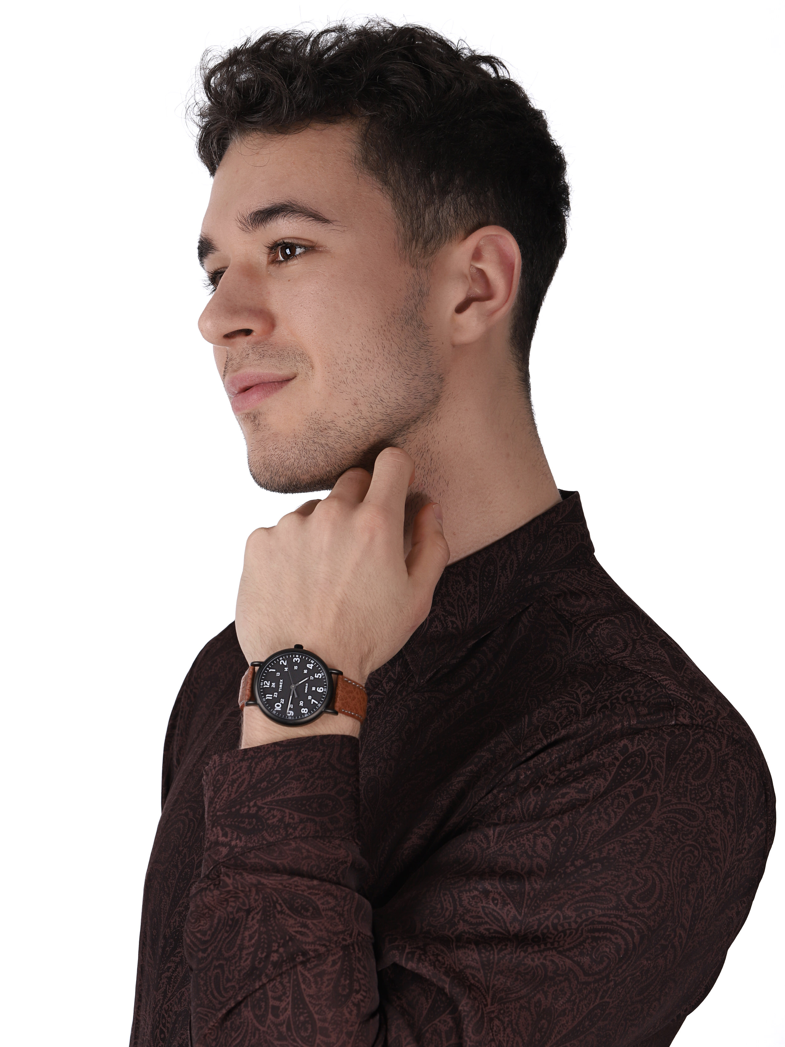 Timex TW2T73500 zegarek czarny klasyczny Weekender pasek - miniatura 2