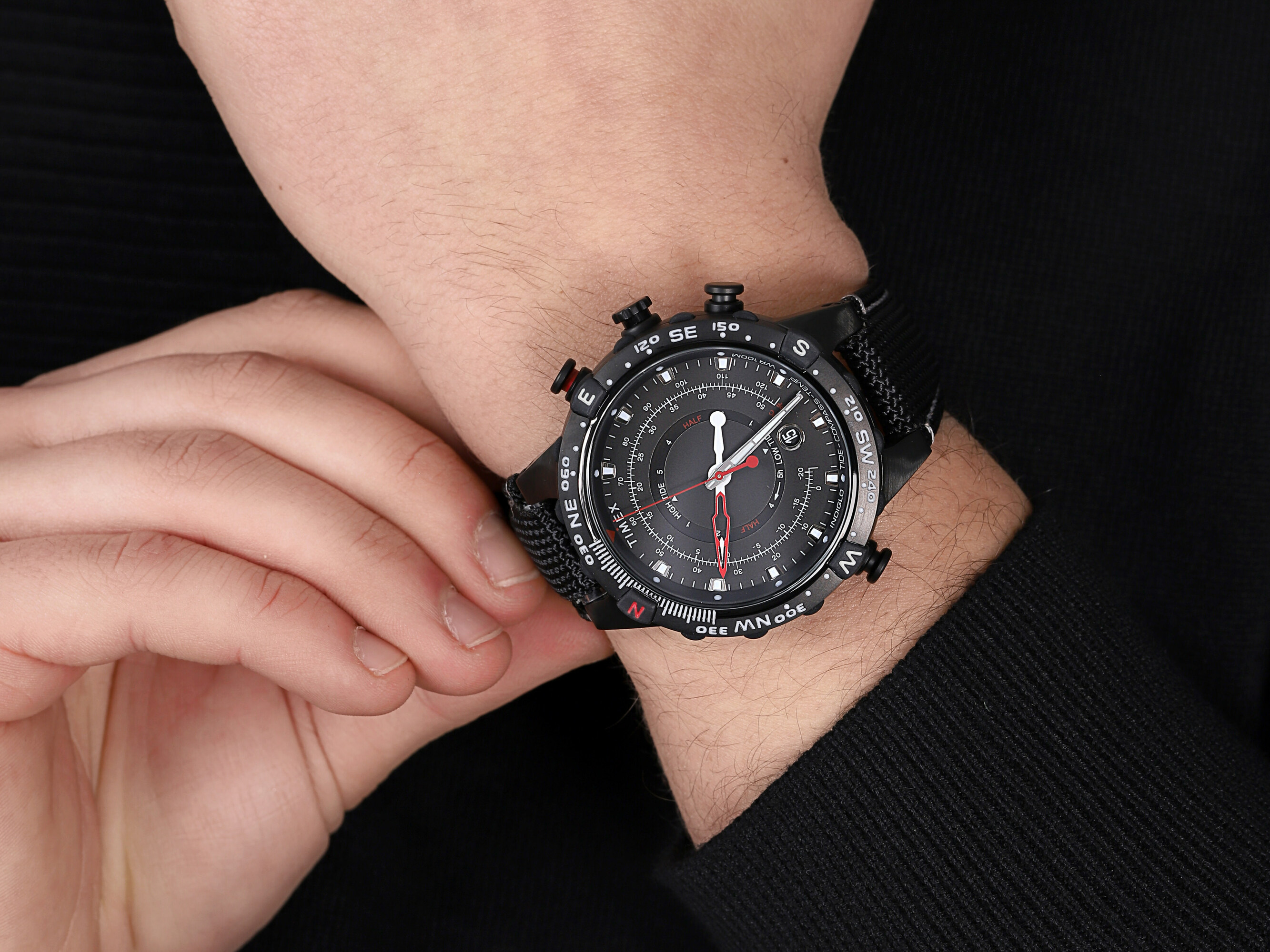 Timex TW2T76400 zegarek czarny sportowy Allied pasek