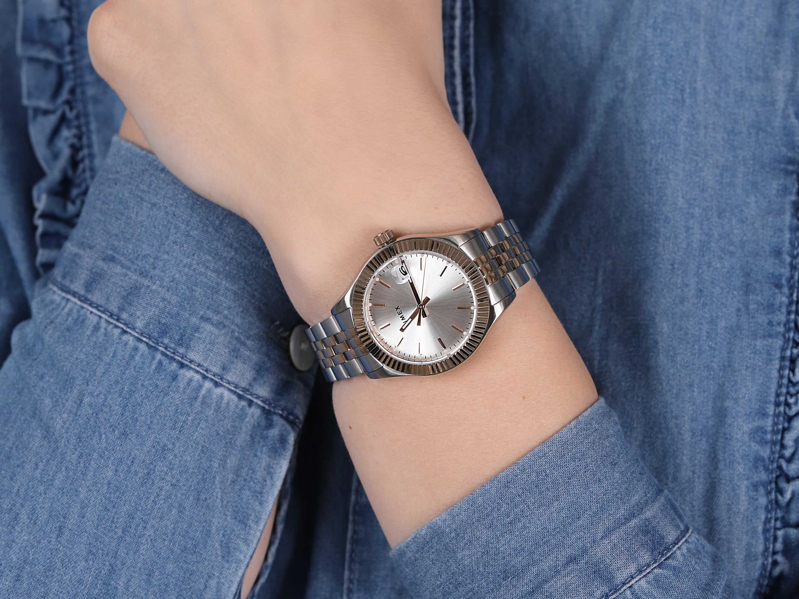 Timex TW2T87000 zegarek damski klasyczny Waterbury bransoleta - miniatura 4