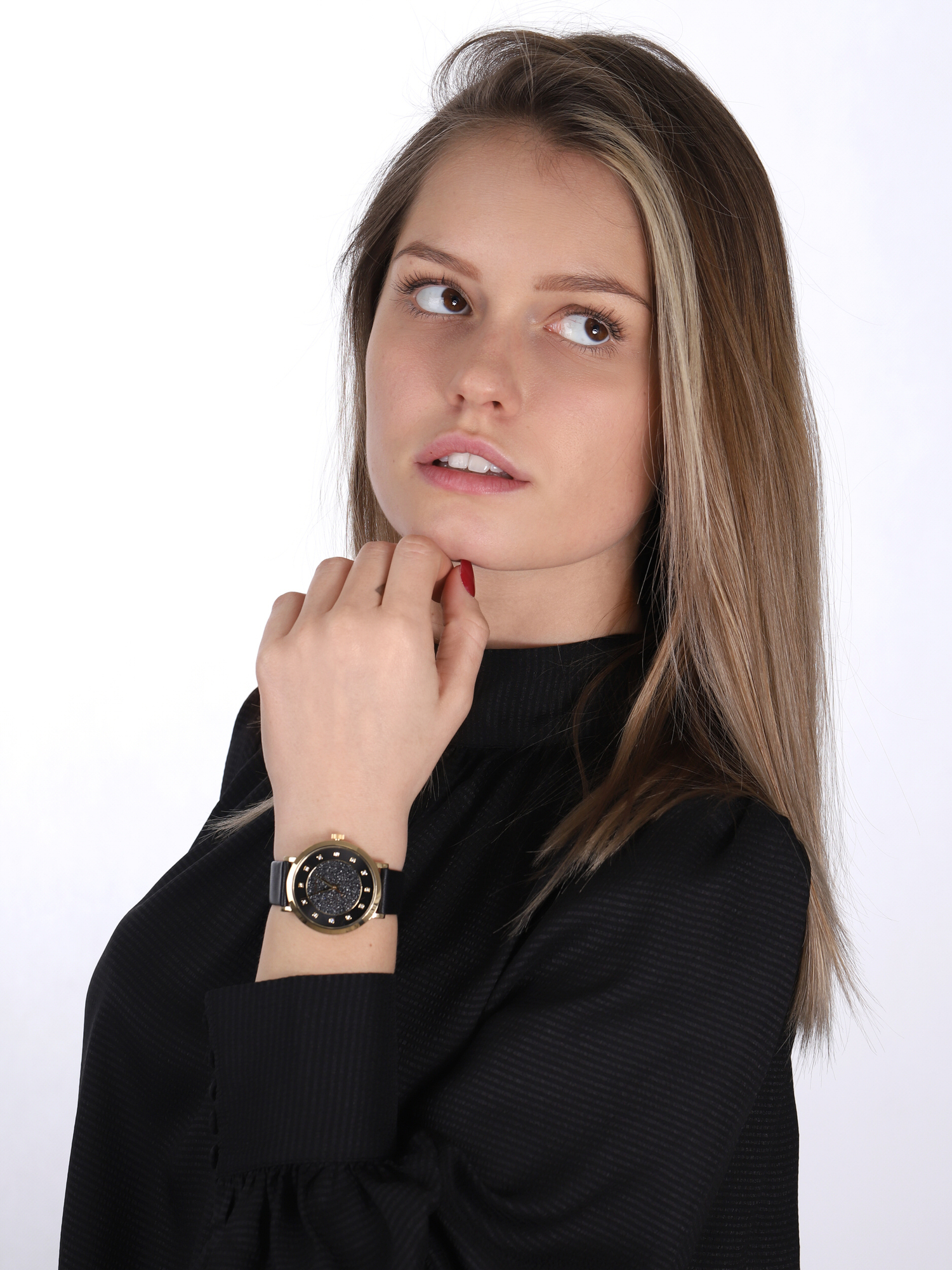 Timex TW2U41200 zegarek złoty klasyczny Celestial Opulence pasek