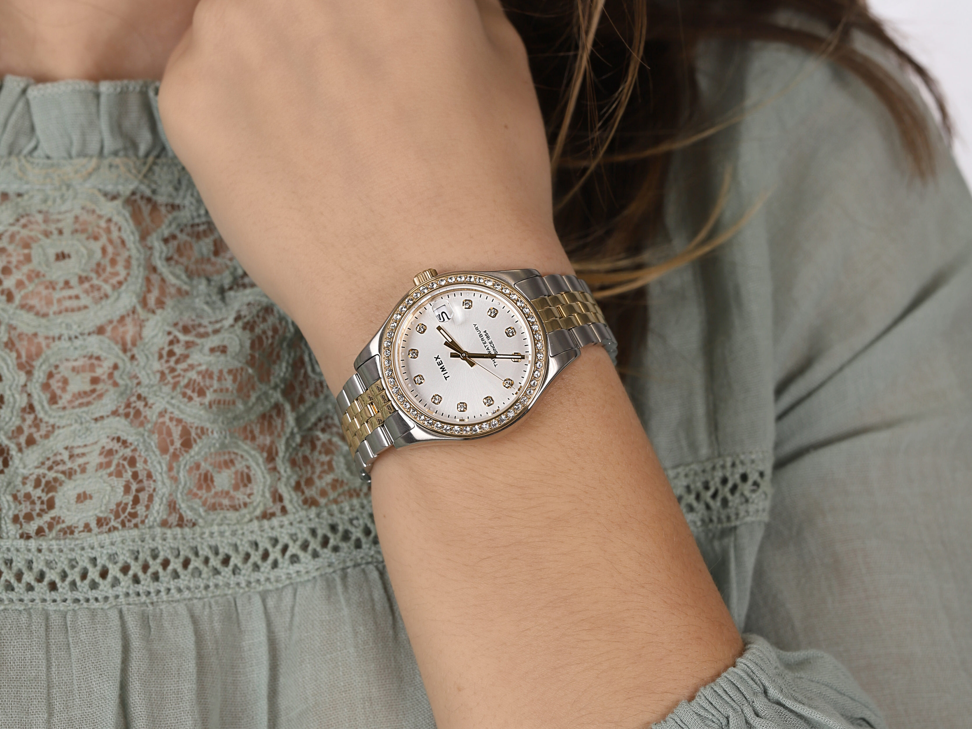 Timex TW2U53900 zegarek srebrny klasyczny Waterbury bransoleta - miniatura 4