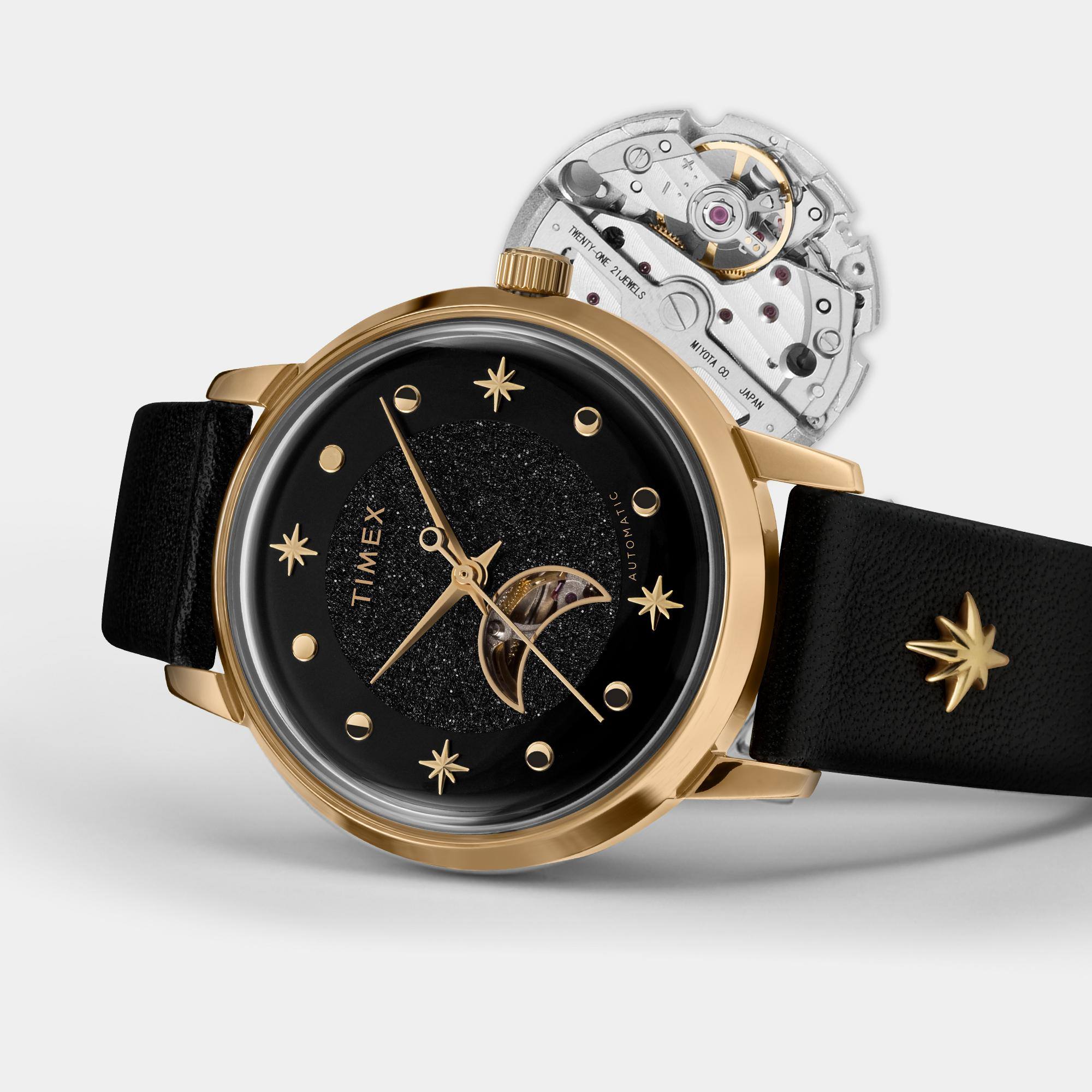 Timex TW2U54600 Celestial Automatic Celestial Automatic klasyczny zegarek różowe złoto