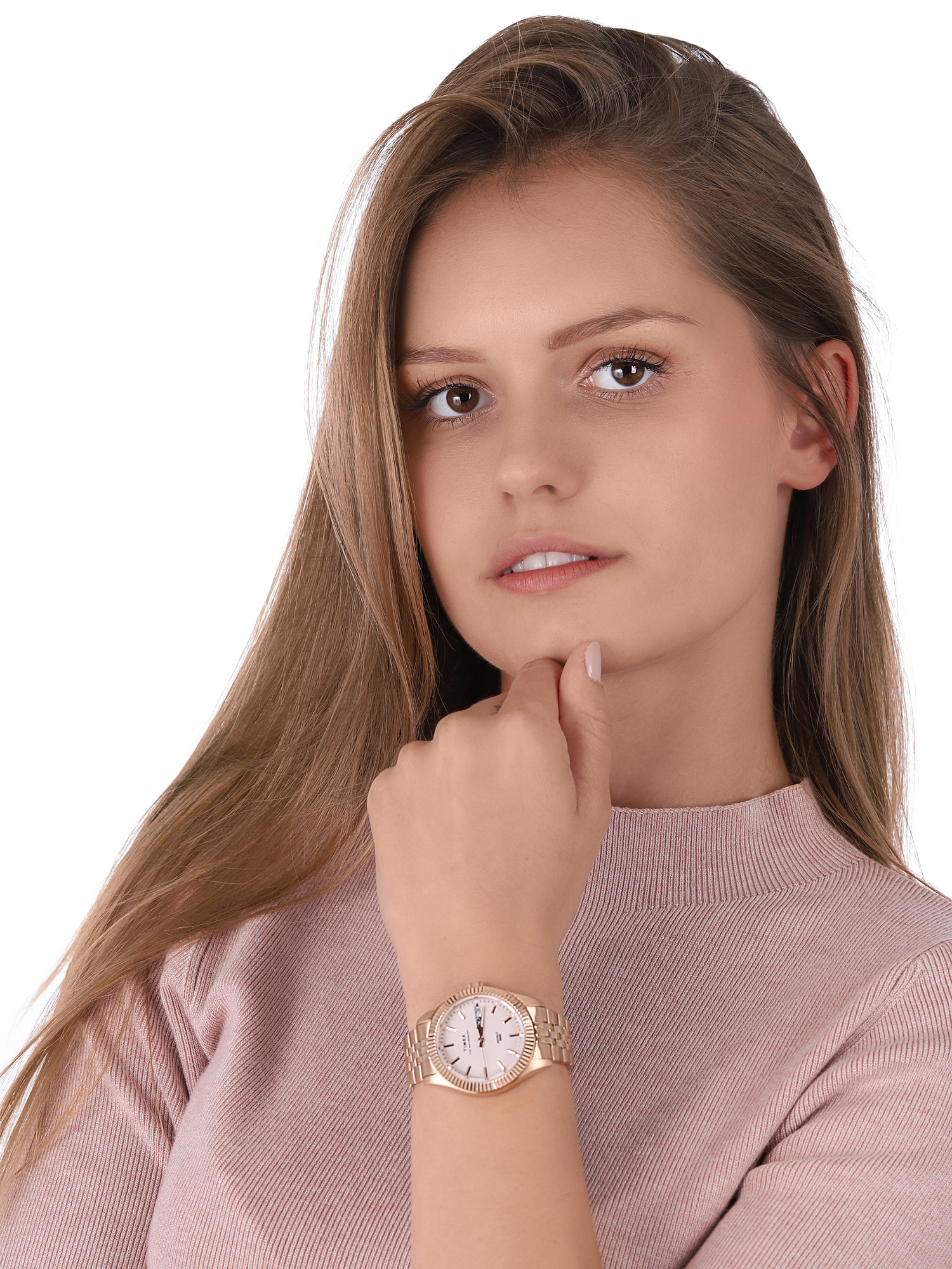 Timex TW2U78400 zegarek różowe złoto klasyczny Waterbury bransoleta - miniatura 2
