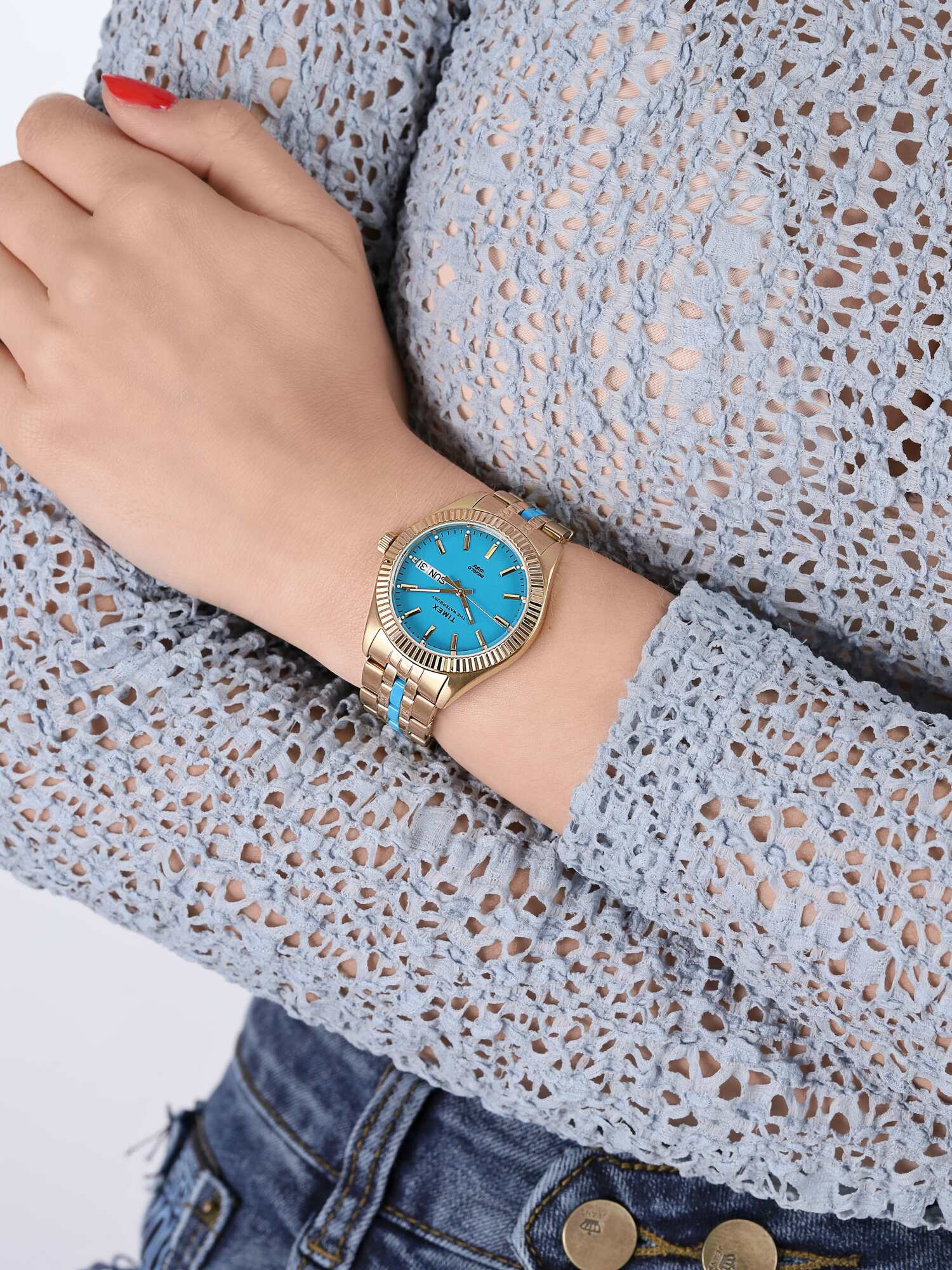Timex TW2U82600 Waterbury Waterbury Legacy Boyfriend Malibu 36mm zegarek damski klasyczny mineralne - miniatura 3