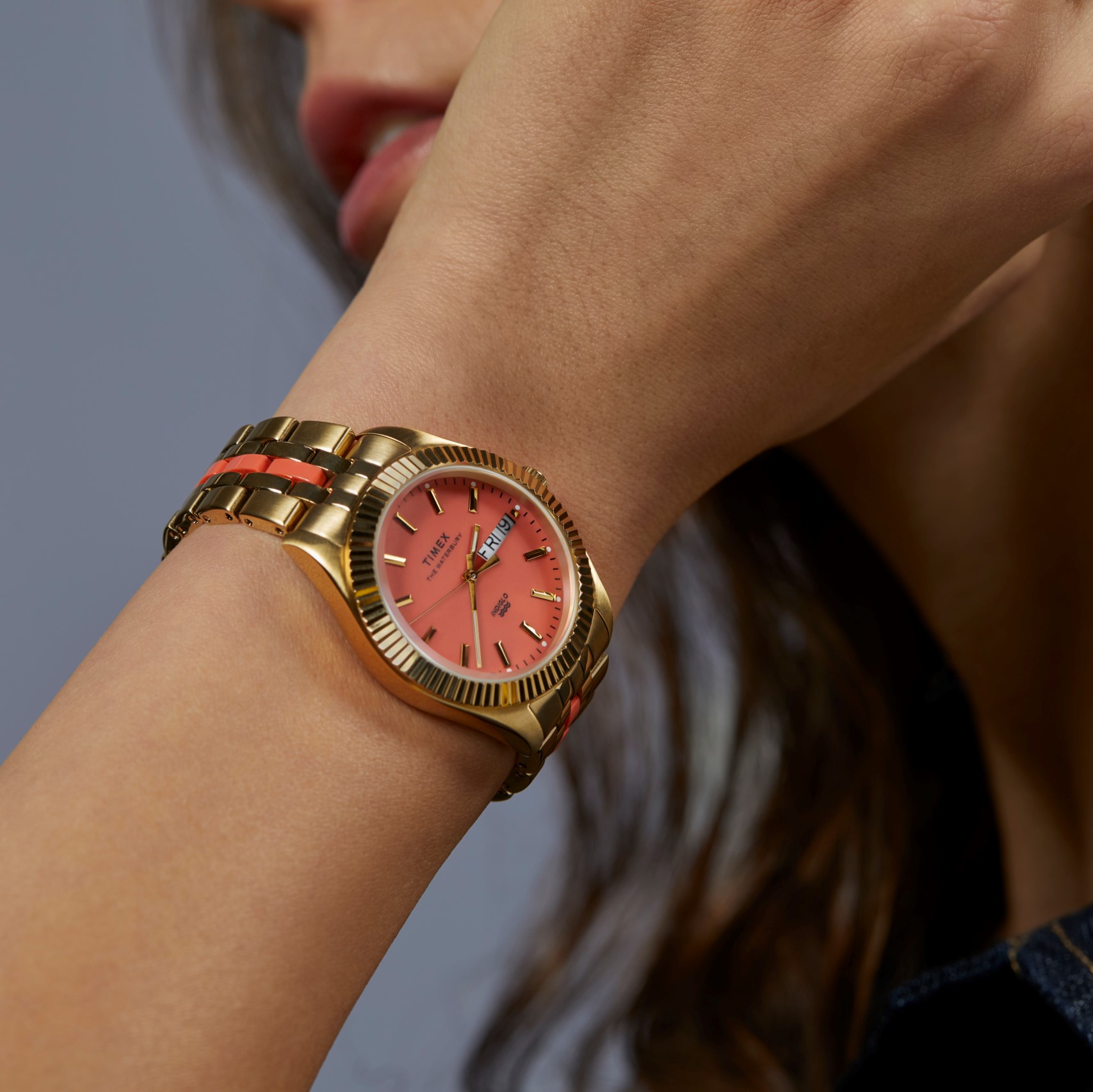 Timex TW2U82700 Waterbury Legacy Boyfriend Malibu 36mm Waterbury klasyczny zegarek złoty - miniatura 10