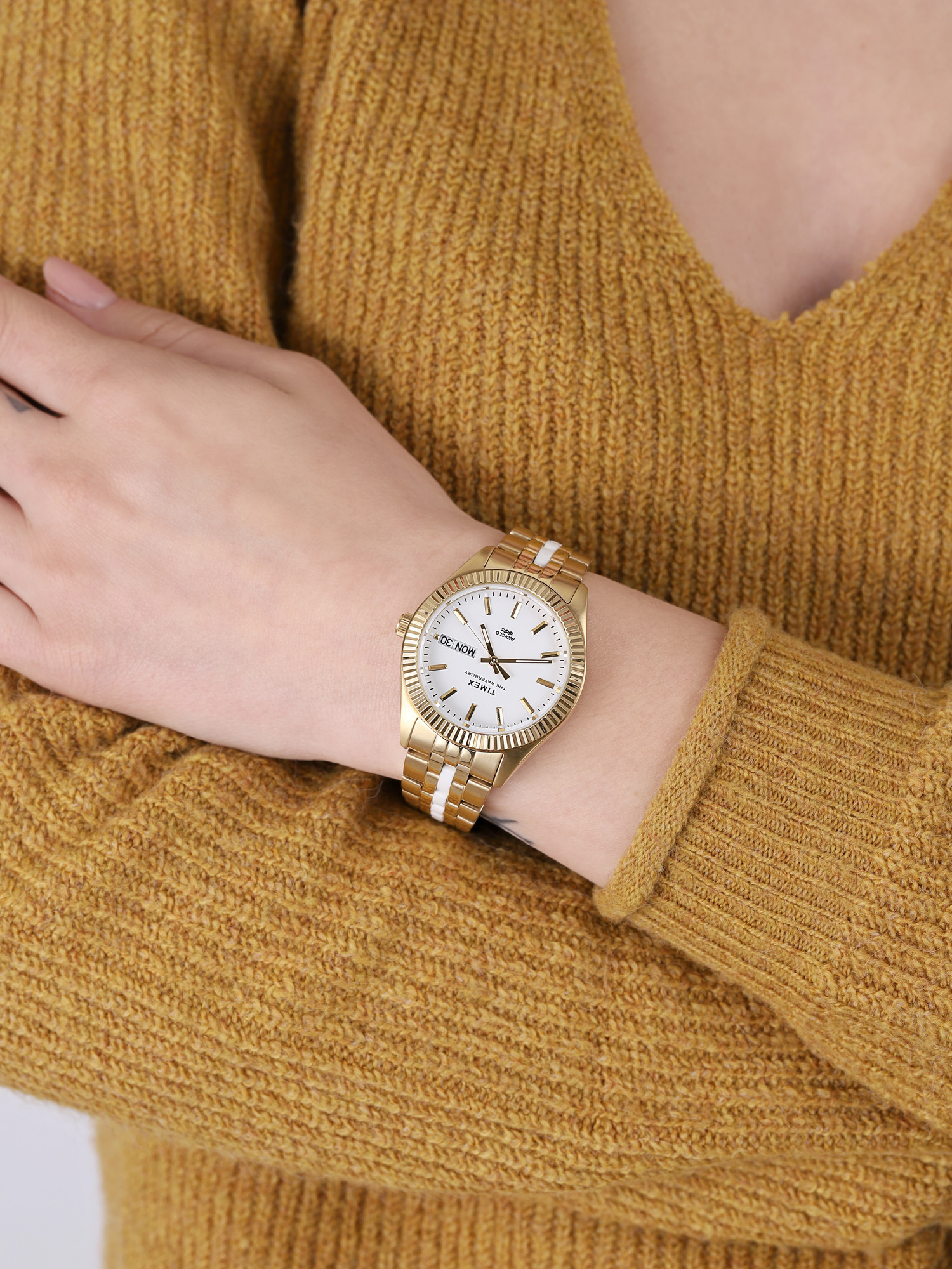 Timex TW2U82900 Waterbury Waterbury Legacy Boyfriend Malibu 36mm zegarek damski klasyczny mineralne - miniatura 3