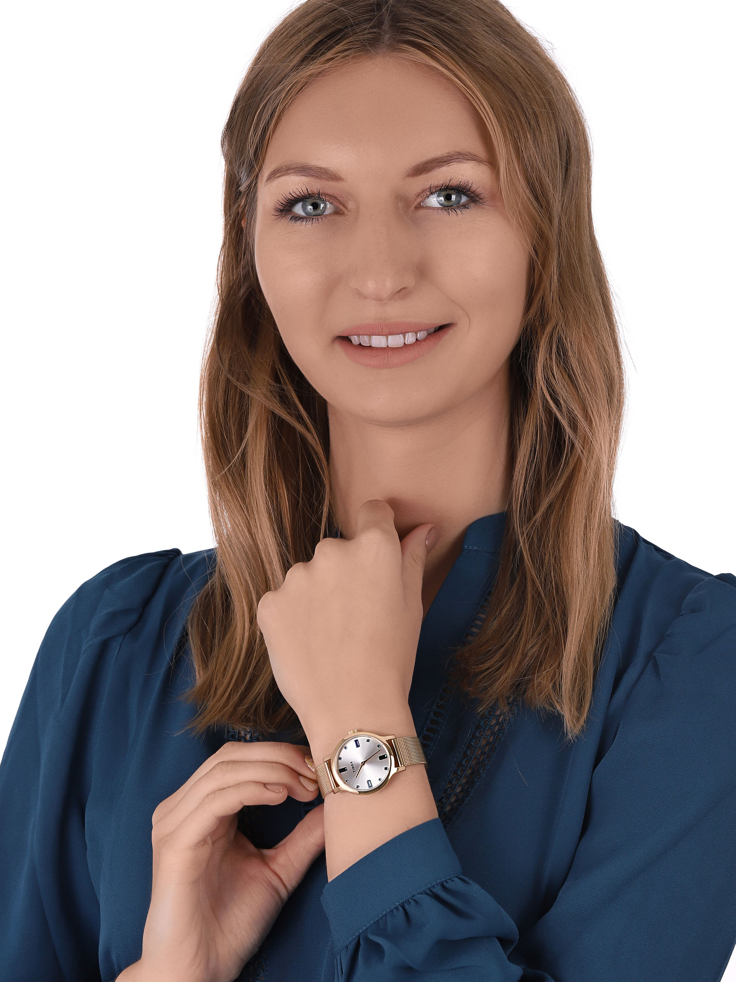 Timex TW2U86900 zegarek złoty klasyczny Transcend bransoleta - miniatura 2